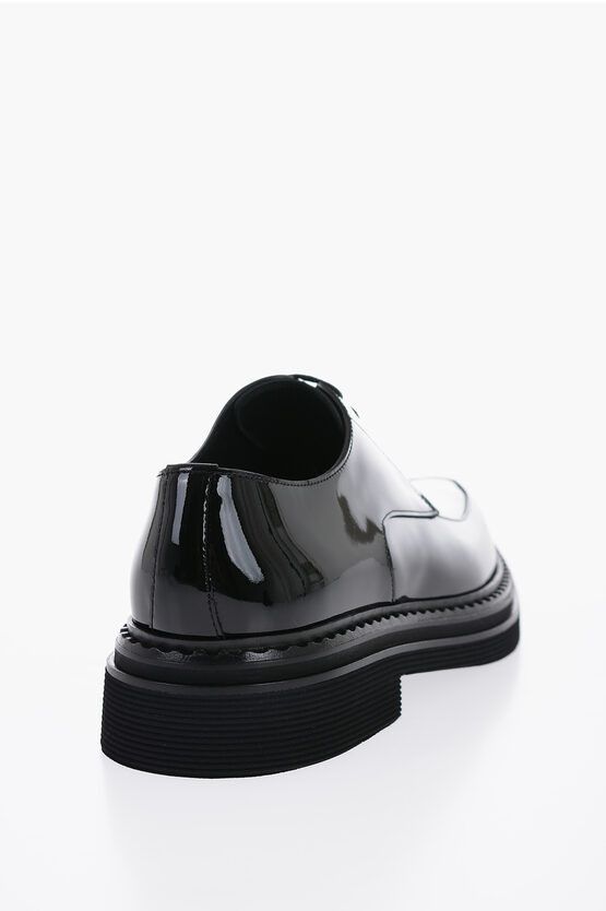 Dolce & Gabbana Pointed Patent Leather Derby Shoes Size US 7 / EU 40 - 2 Thumbnail