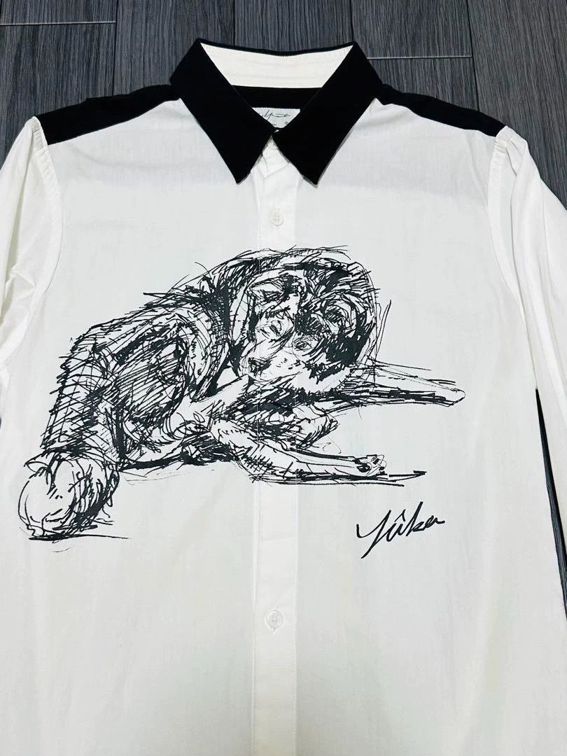 Yohji Yamamoto Yohji Yamamoto 19aw stitched dog print shirt Size US L / EU 52-54 / 3 - 2 Thumbnail