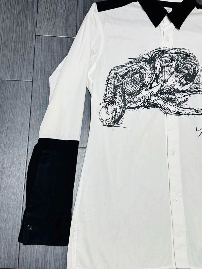 Yohji Yamamoto Yohji Yamamoto 19aw stitched dog print shirt Size US L / EU 52-54 / 3 - 5 Thumbnail