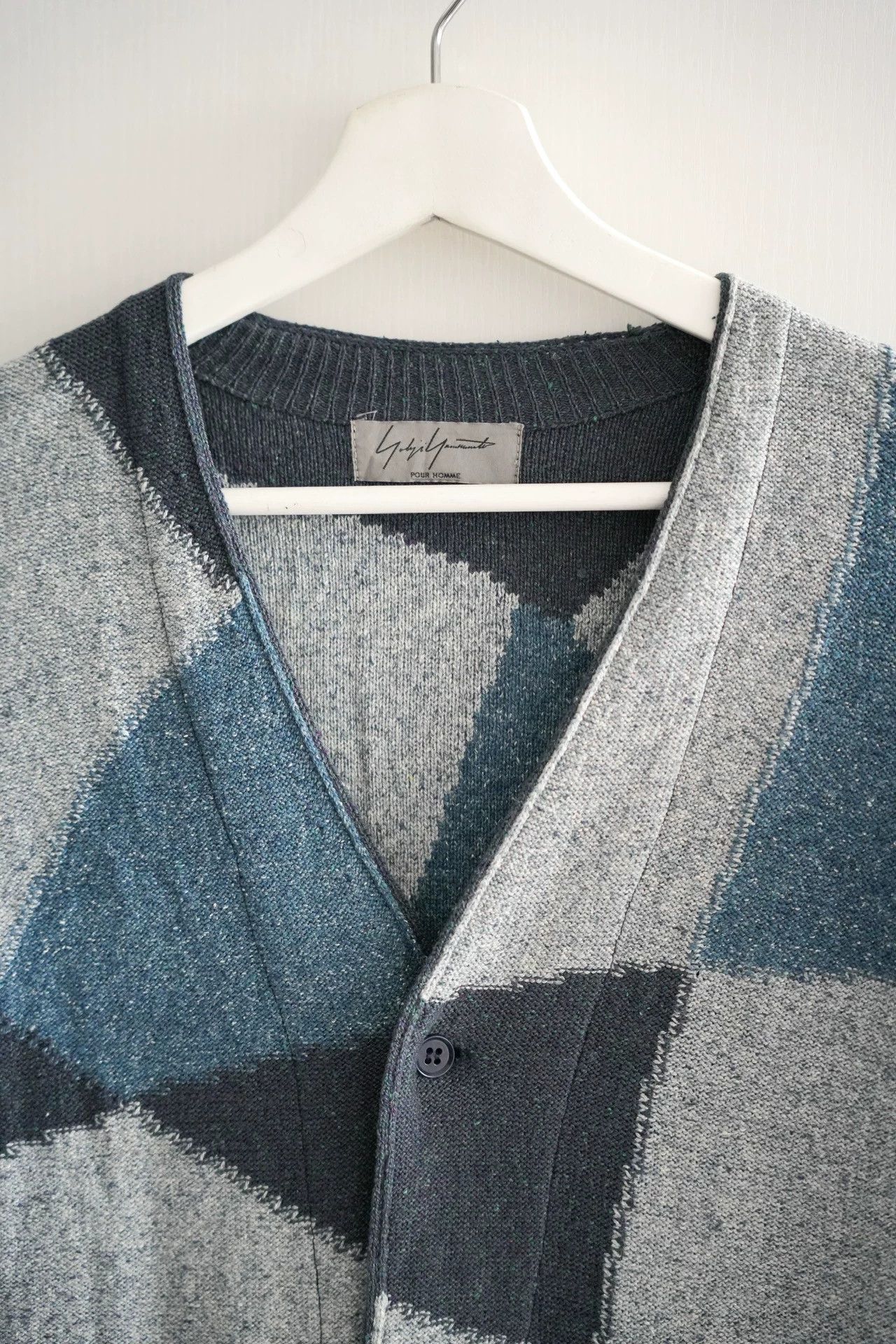 Yohji Yamamoto Yohji Yamamoto 12ss geometric silk cardigan sweater Size US L / EU 52-54 / 3 - 3 Thumbnail