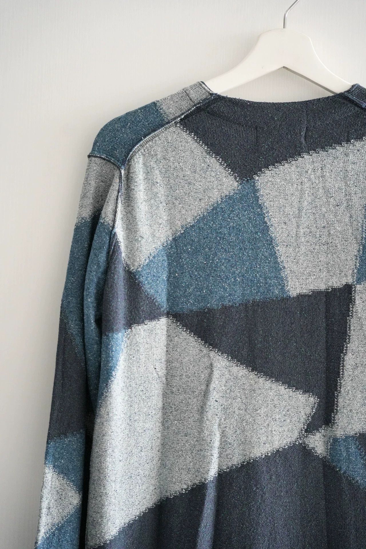 Yohji Yamamoto Yohji Yamamoto 12ss geometric silk cardigan sweater Size US L / EU 52-54 / 3 - 5 Thumbnail
