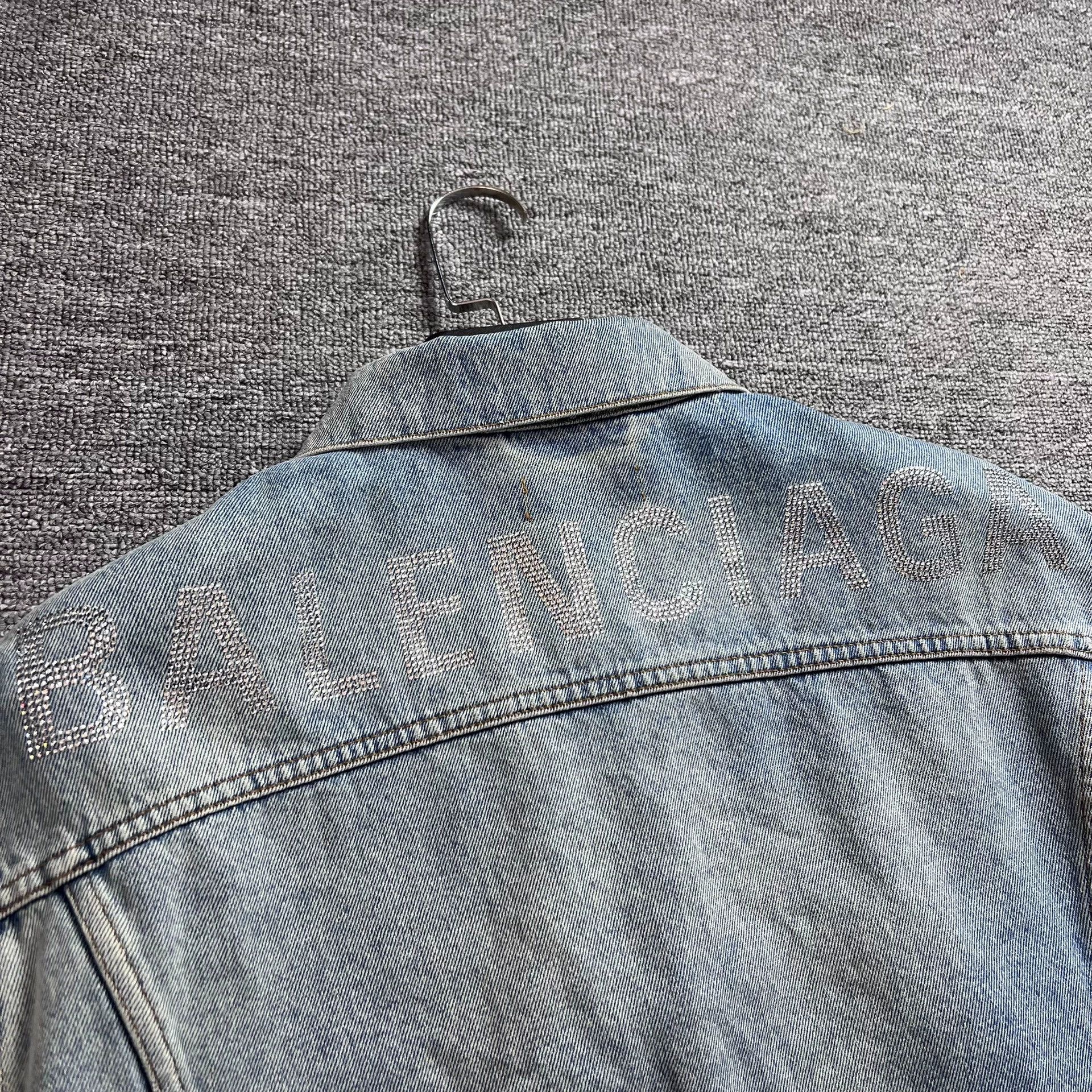 Balenciaga Balenciaga denim jacket with diamond logo on the back Size US XS / EU 42 / 0 - 4 Thumbnail