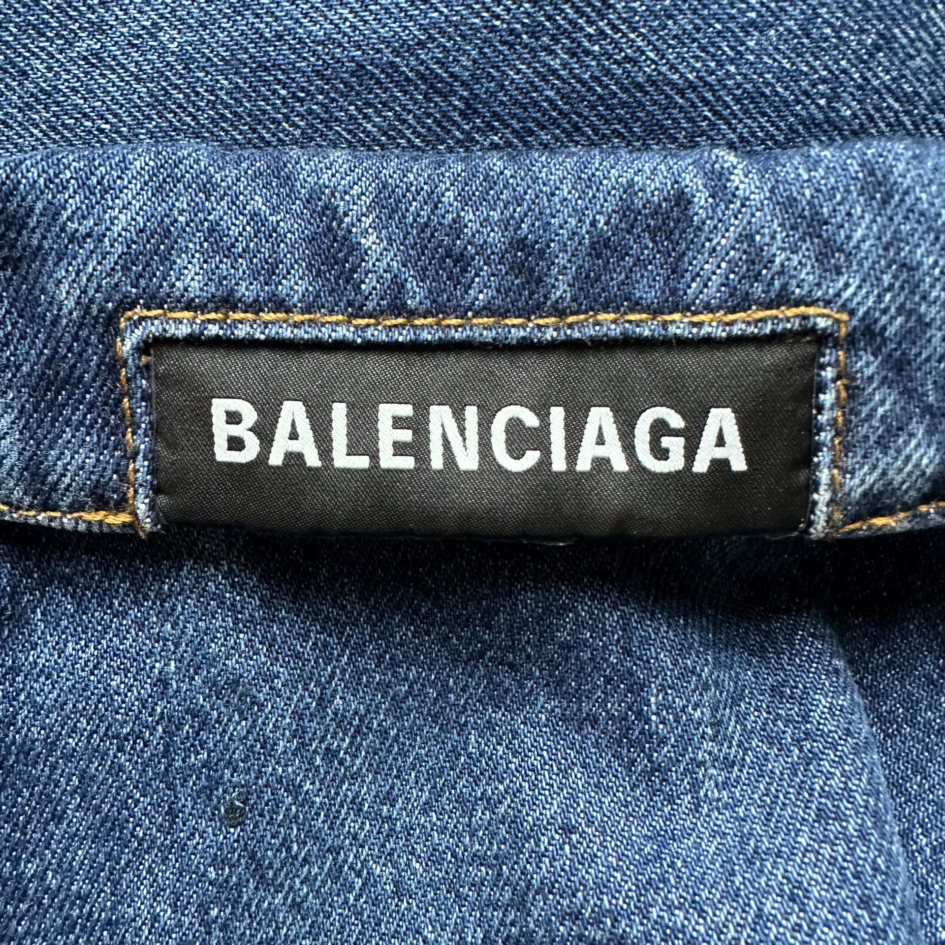 Balenciaga Balenciaga fashion show label denim jacket Size US XS / EU 42 / 0 - 3 Thumbnail