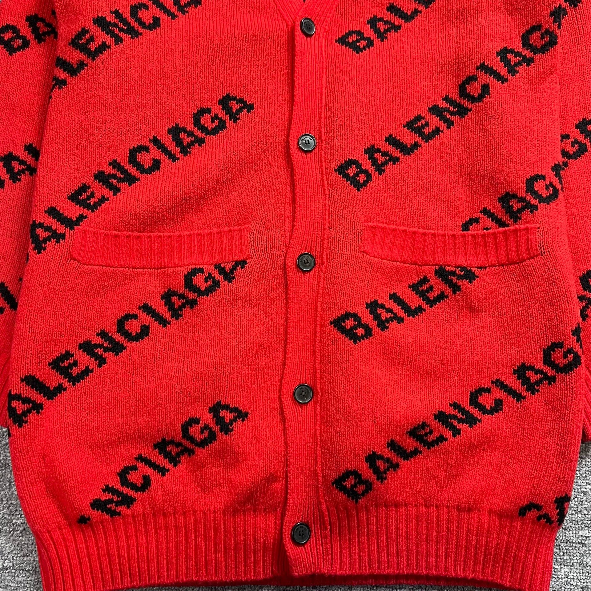 Balenciaga Balenciaga red barrage cardigan Size US S / EU 44-46 / 1 - 2 Thumbnail
