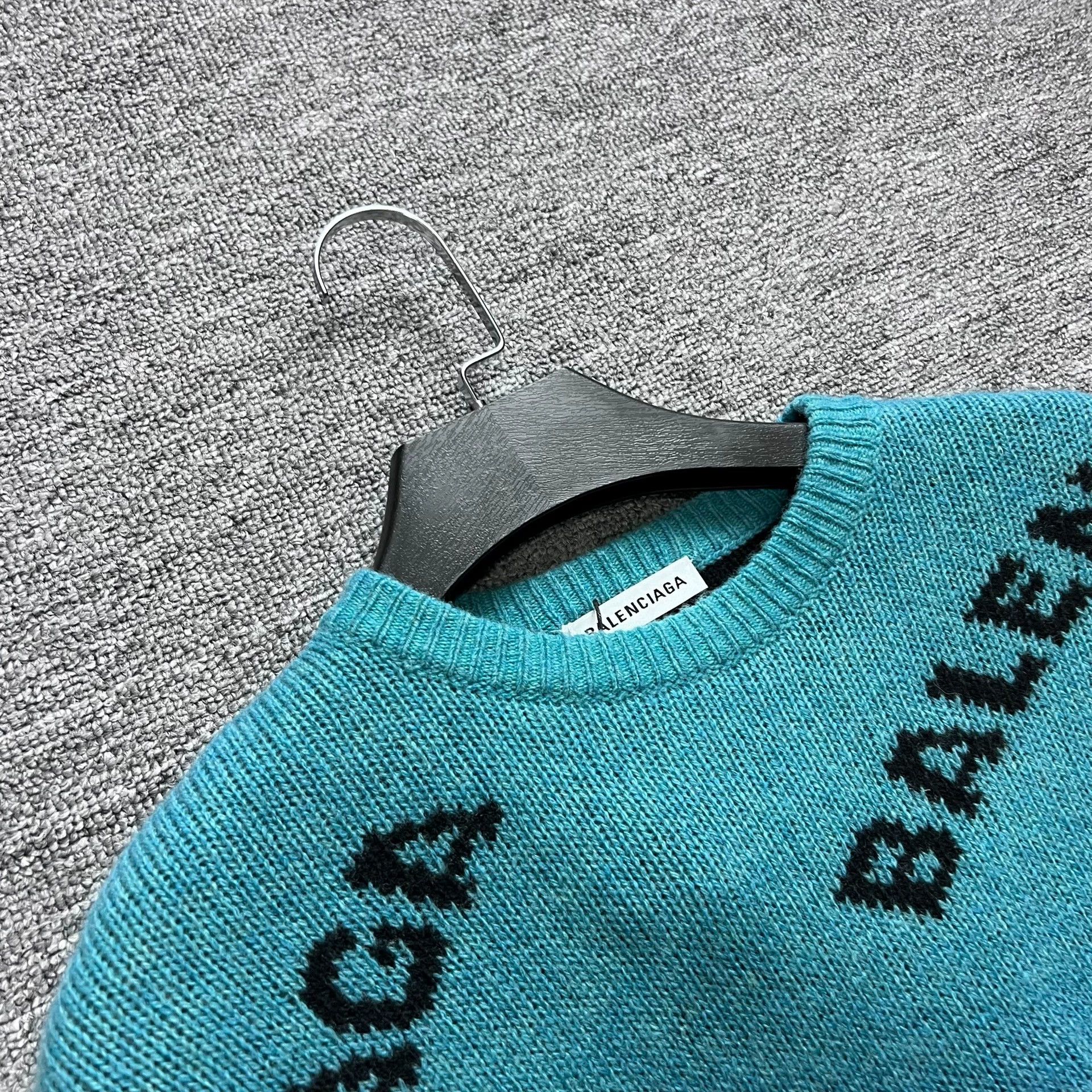 Balenciaga Balenciaga Lake Blue Barrage Sweater Size US XXS / EU 40 - 3 Thumbnail