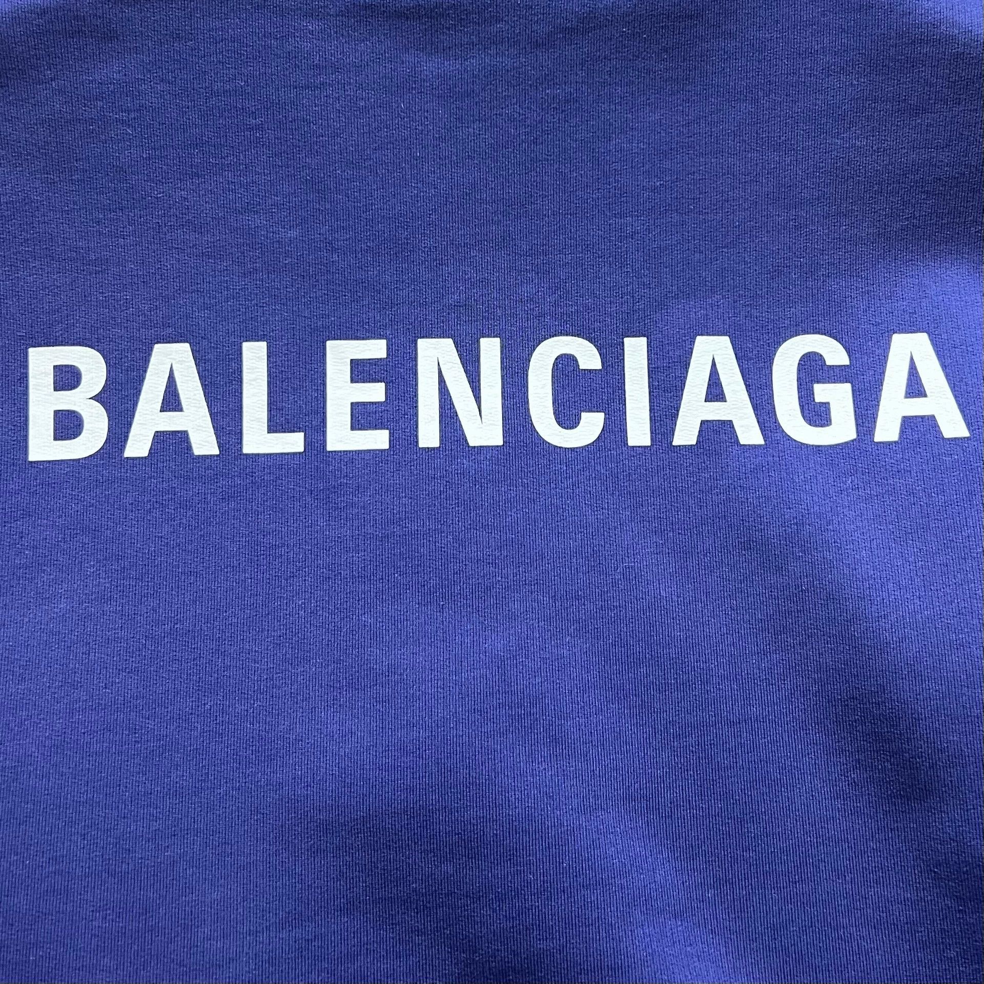 Balenciaga Balenciaga front and back logo blue purple hoodie Size US S / EU 44-46 / 1 - 4 Thumbnail