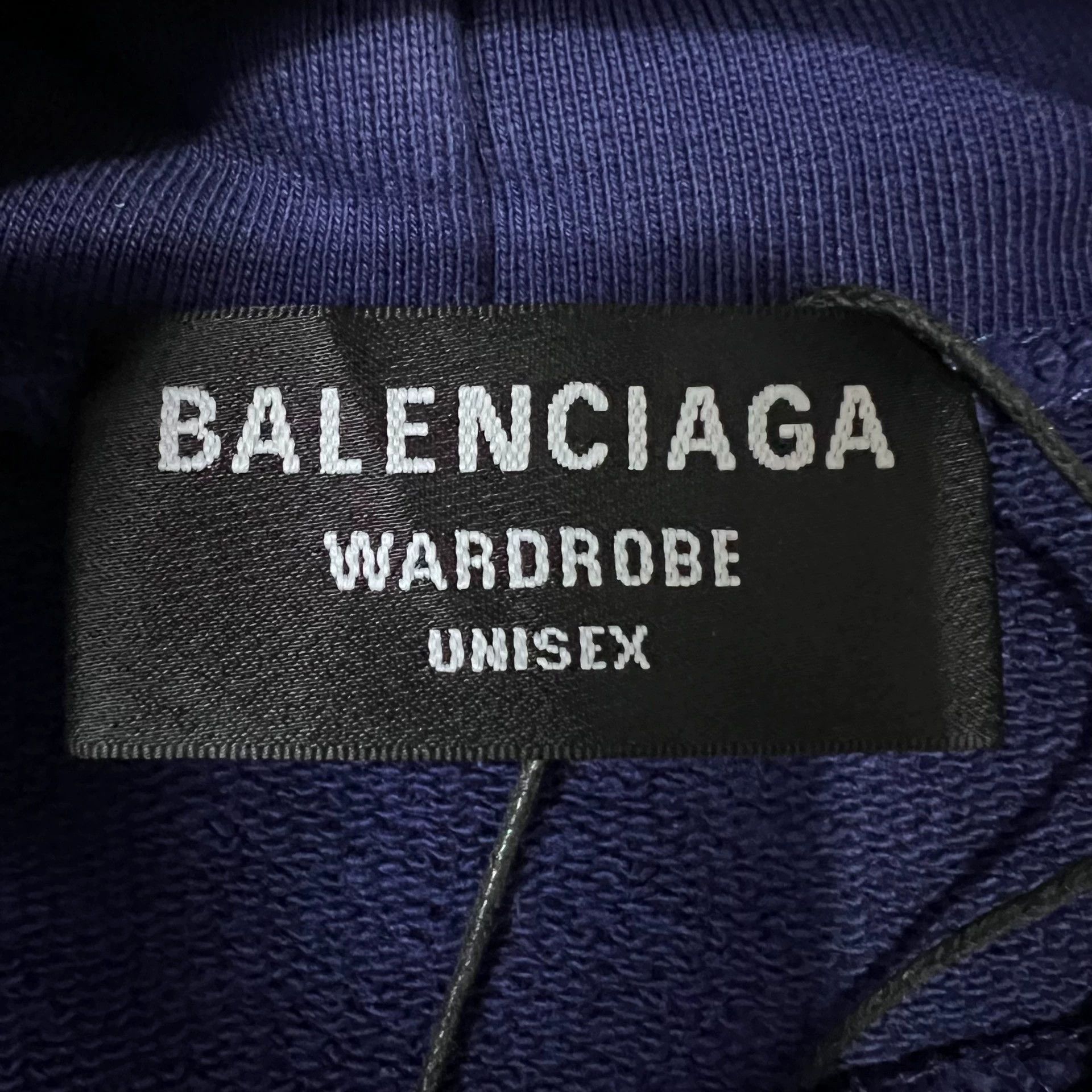 Balenciaga Balenciaga front and back logo blue purple hoodie Size US S / EU 44-46 / 1 - 5 Thumbnail