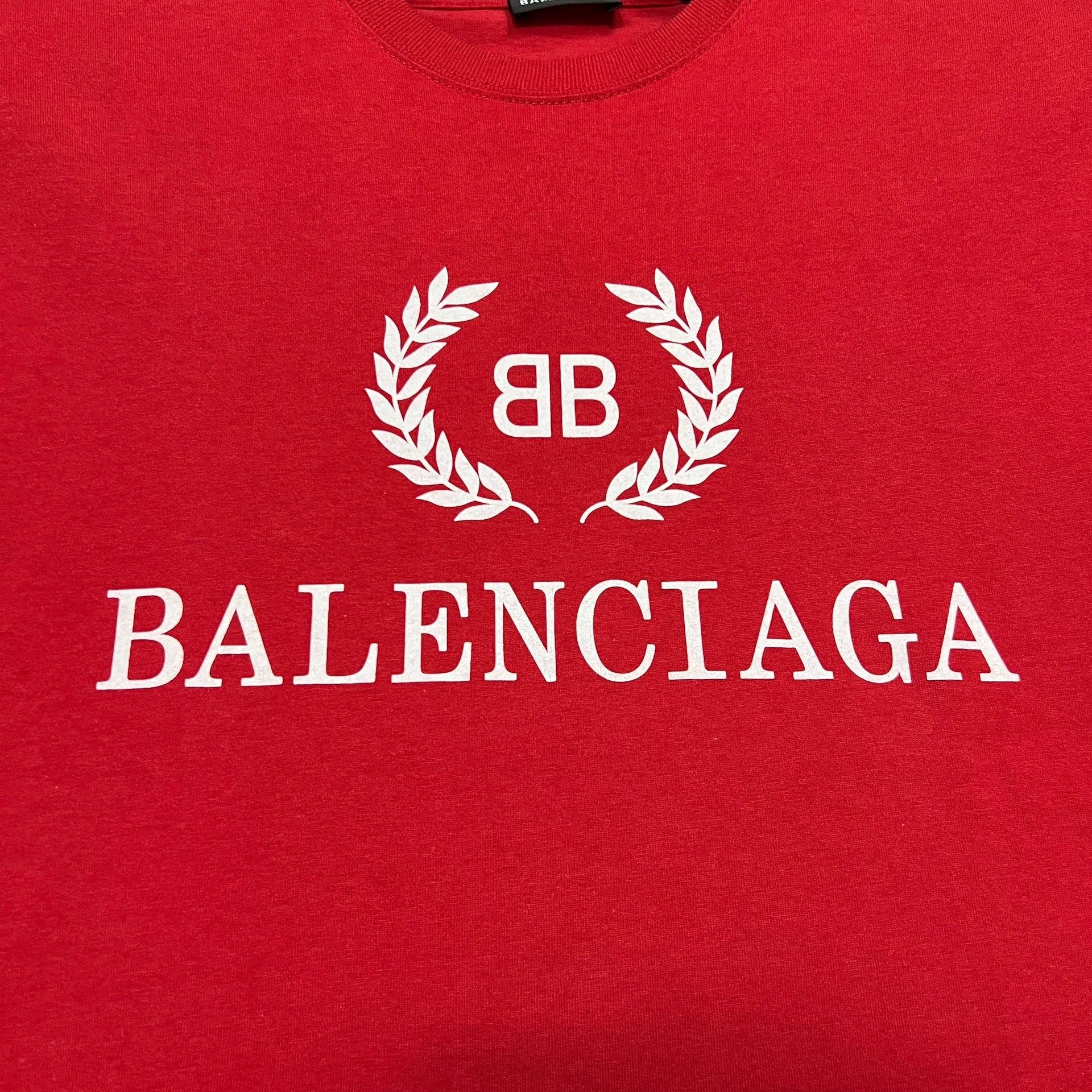 Balenciaga Balenciaga red and white wheat ear short sleeved shirt Size US S / EU 44-46 / 1 - 2 Thumbnail