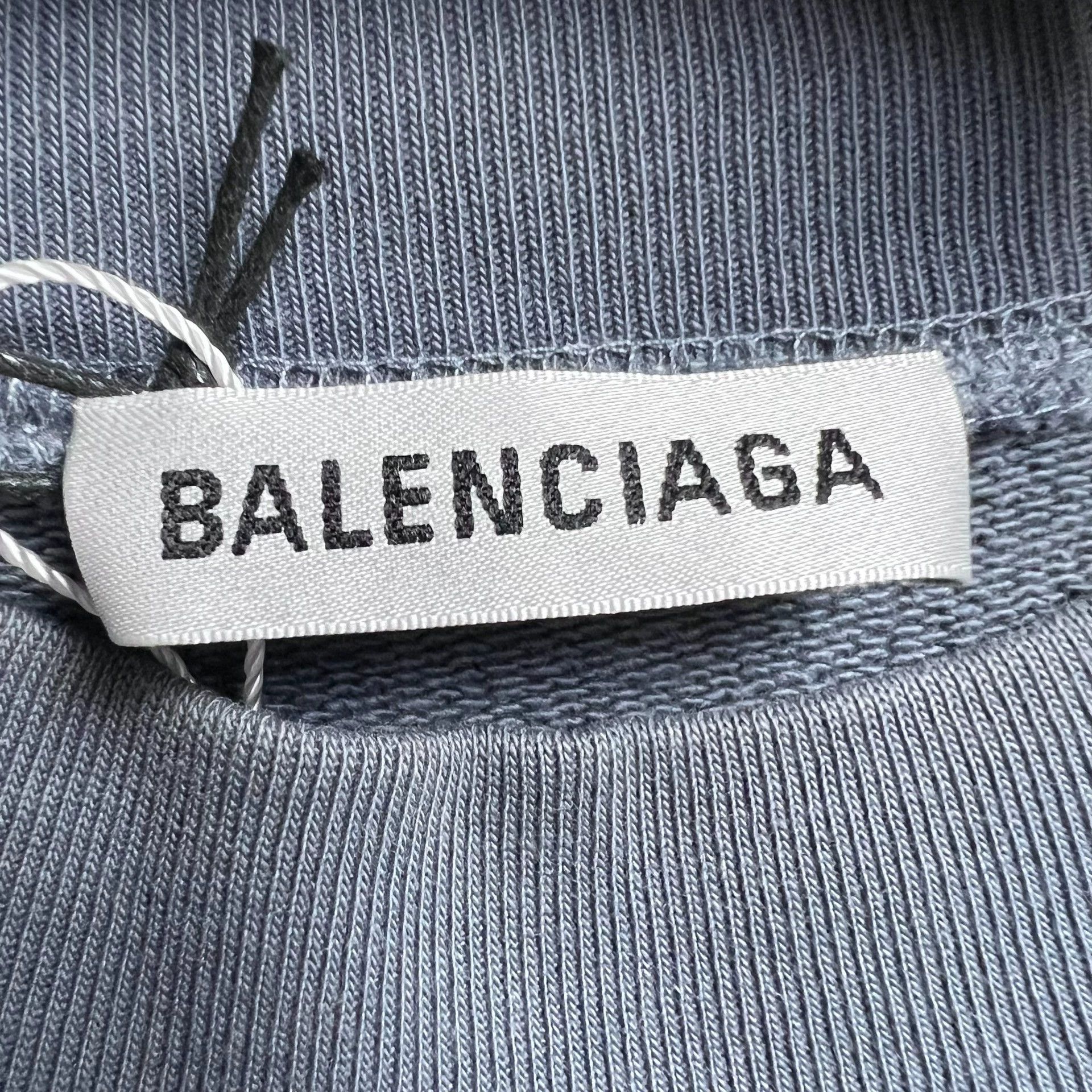 Balenciaga Balenciaga Haze Blue Portrait Hoodie Size US S / EU 44-46 / 1 - 4 Thumbnail