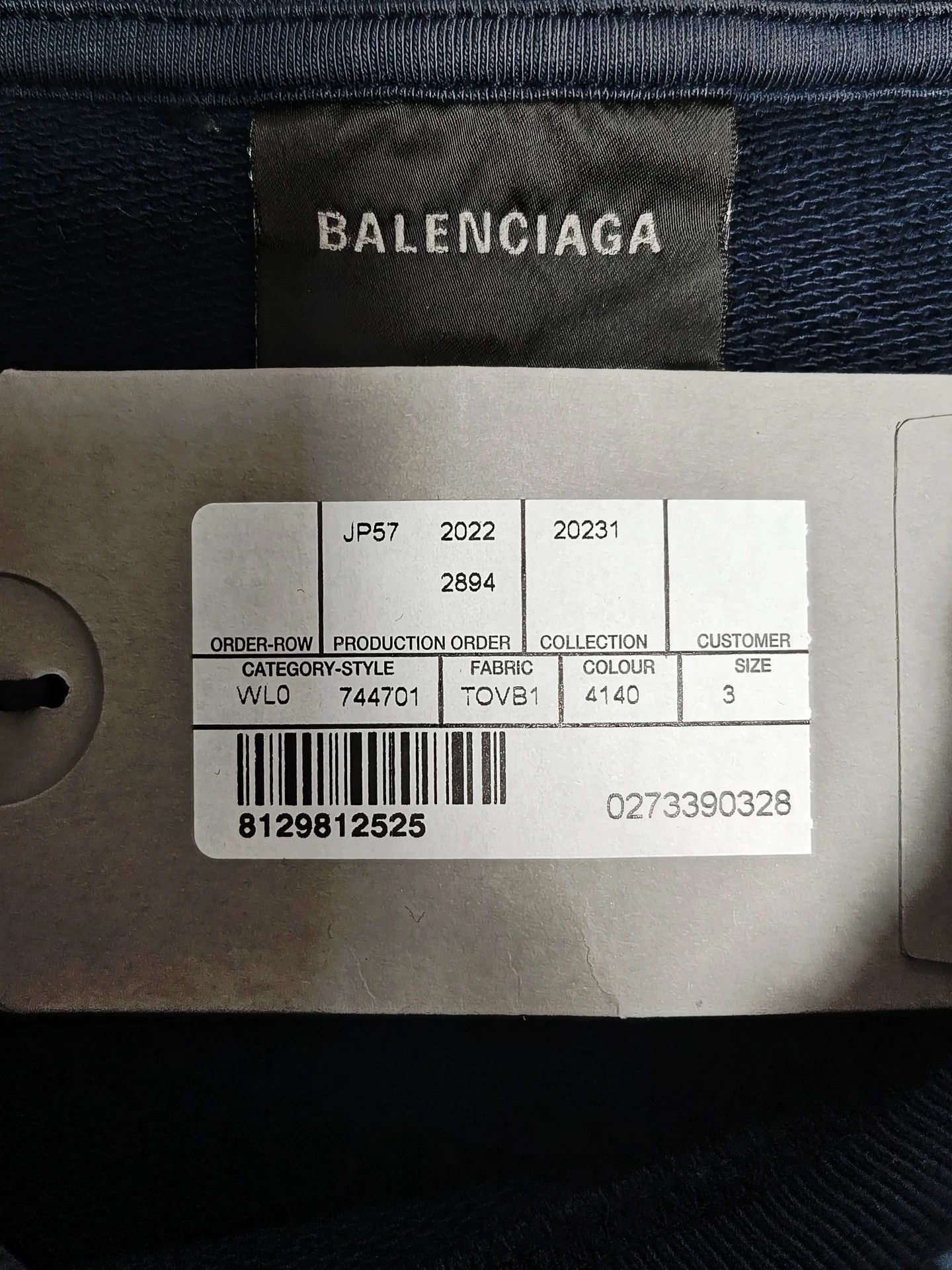 Balenciaga Balenciaga 23SS adhesive tape masking tape distressed paper distressed round neck hoodie Size US L / EU 52-54 / 3 - 5 Thumbnail