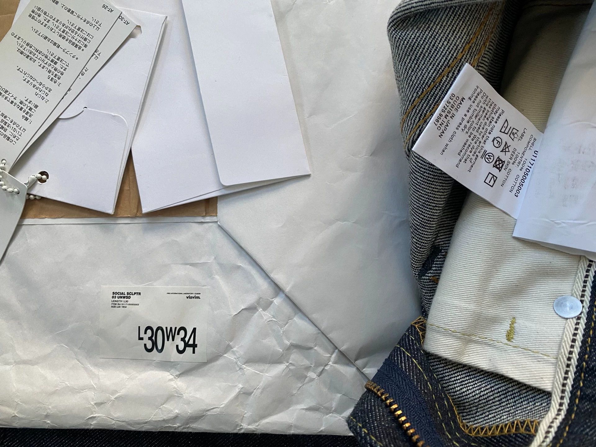 Visvim visvim 17SS SOCIAL SCLPTR 03 UNWSD Size US 34 / EU 50 - 3 Thumbnail