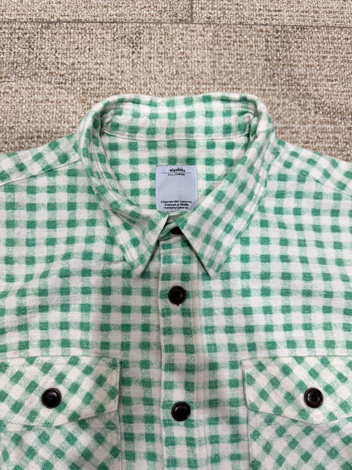 Visvim visvim black elk flannel lt green Size US M / EU 48-50 / 2 - 3 Thumbnail