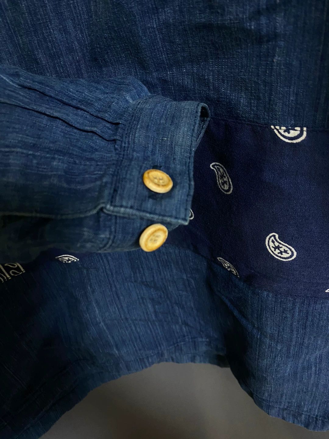 Visvim visvim ict Blue dyed cashew flower shirt 16aw Size US L / EU 52-54 / 3 - 4 Thumbnail