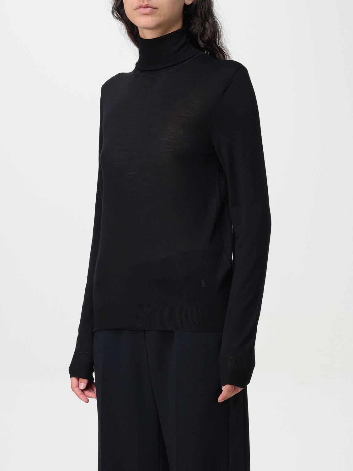 Saint Laurent Paris Saint Laurent Sweater Woman Black Size L / US 10 / IT 46 - 3 Thumbnail