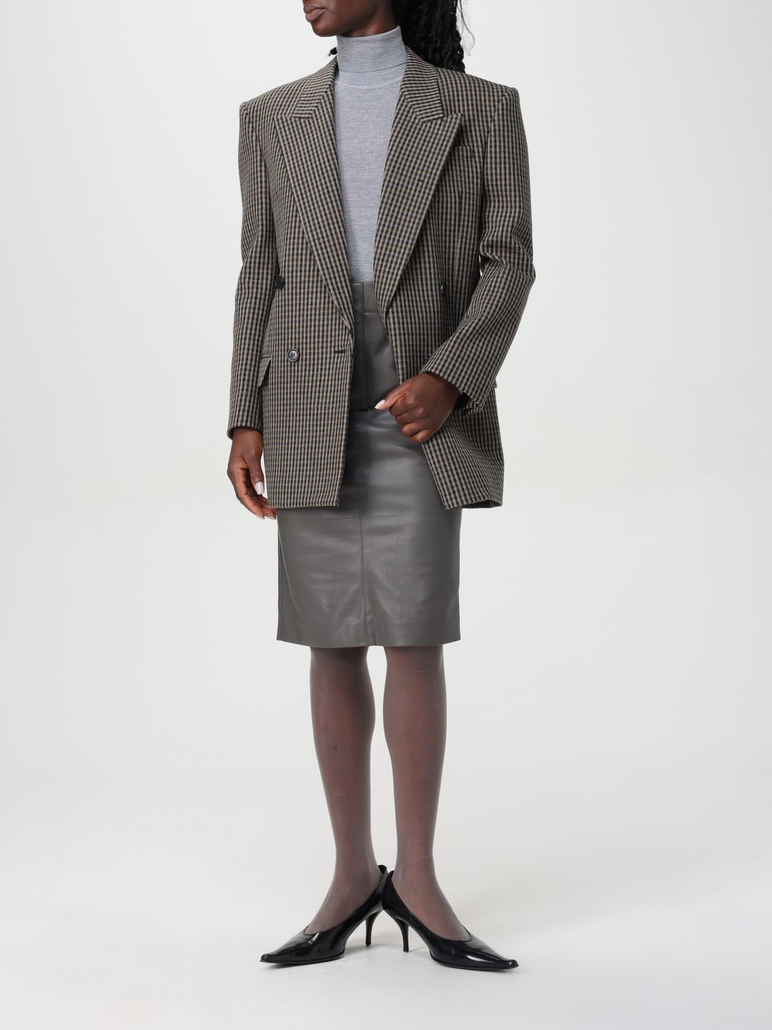 Saint Laurent Paris Saint Laurent Skirt Woman Grey Size 26" / US 2 / IT 38 - 2 Thumbnail