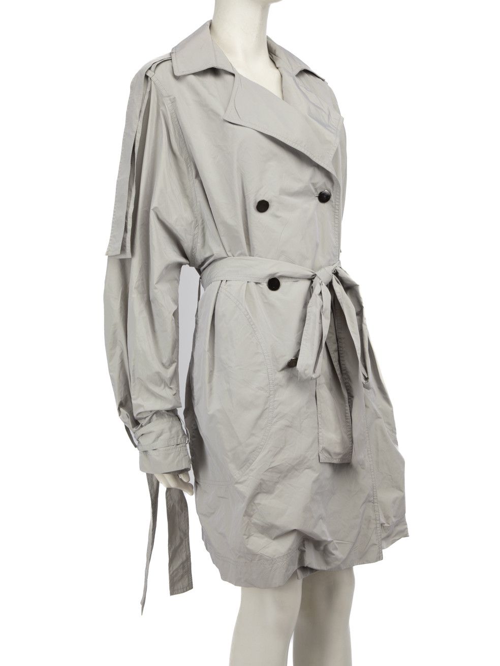 Stella McCartney Grey Belted Trench Coat Size L / US 10 / IT 46 - 2 Thumbnail