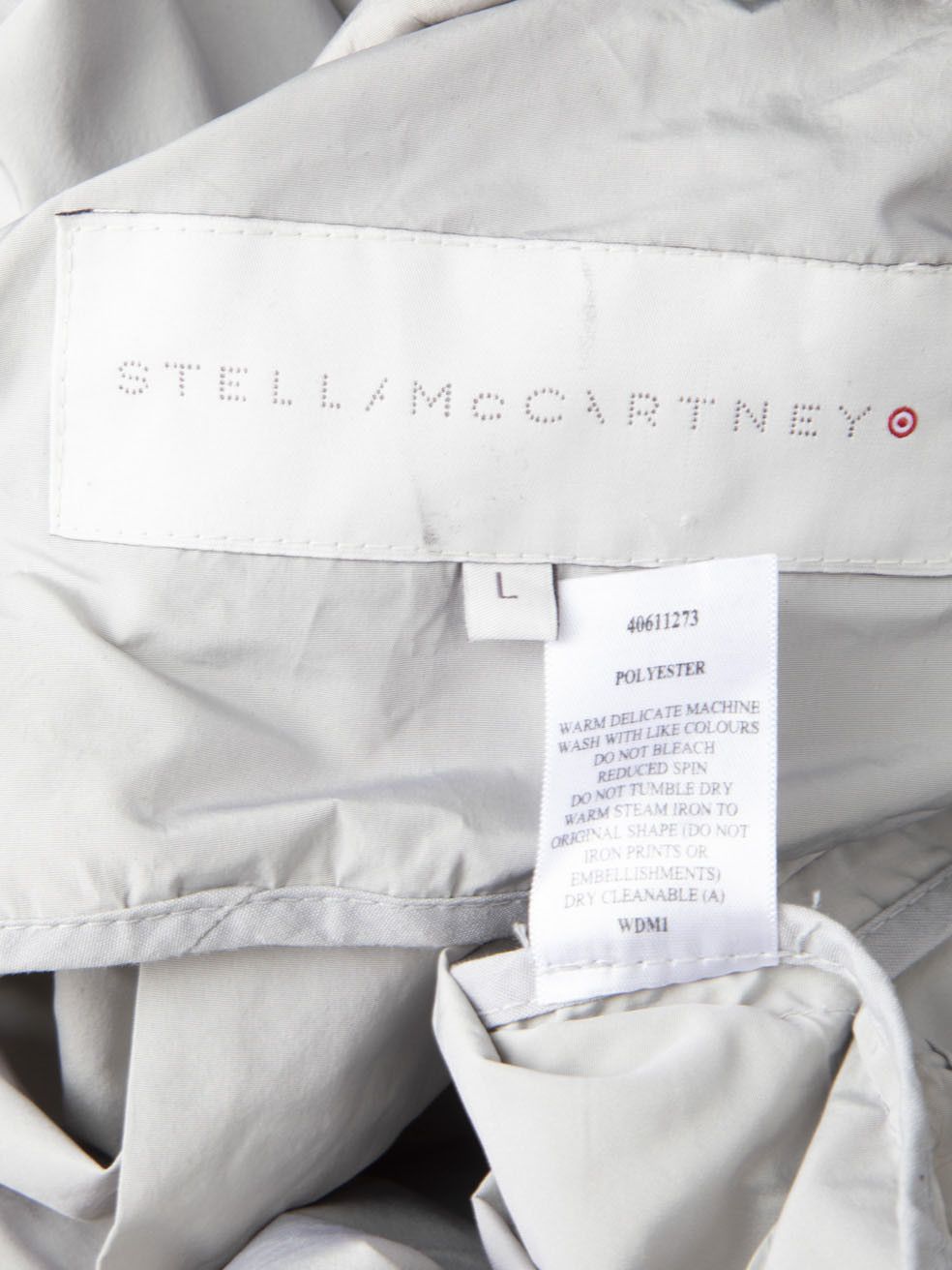 Stella McCartney Grey Belted Trench Coat Size L / US 10 / IT 46 - 15 Thumbnail