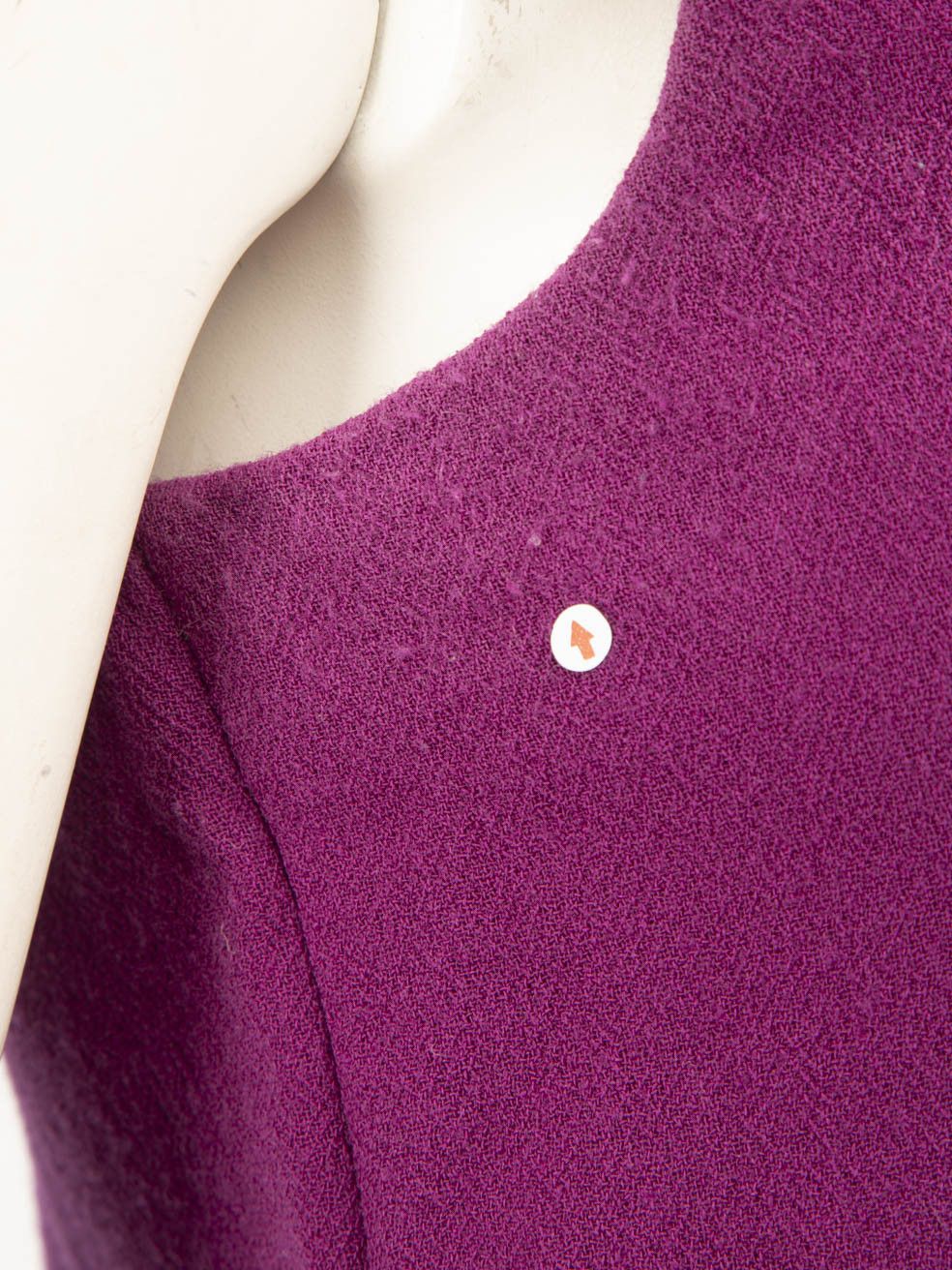 Acne Studios Purple Wool Crew Neck Mini Dress Size XS / US 0-2 / IT 36-38 - 6 Thumbnail