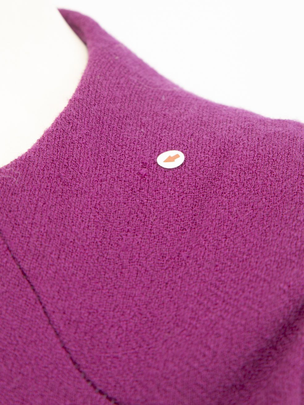Acne Studios Purple Wool Crew Neck Mini Dress Size XS / US 0-2 / IT 36-38 - 7 Thumbnail