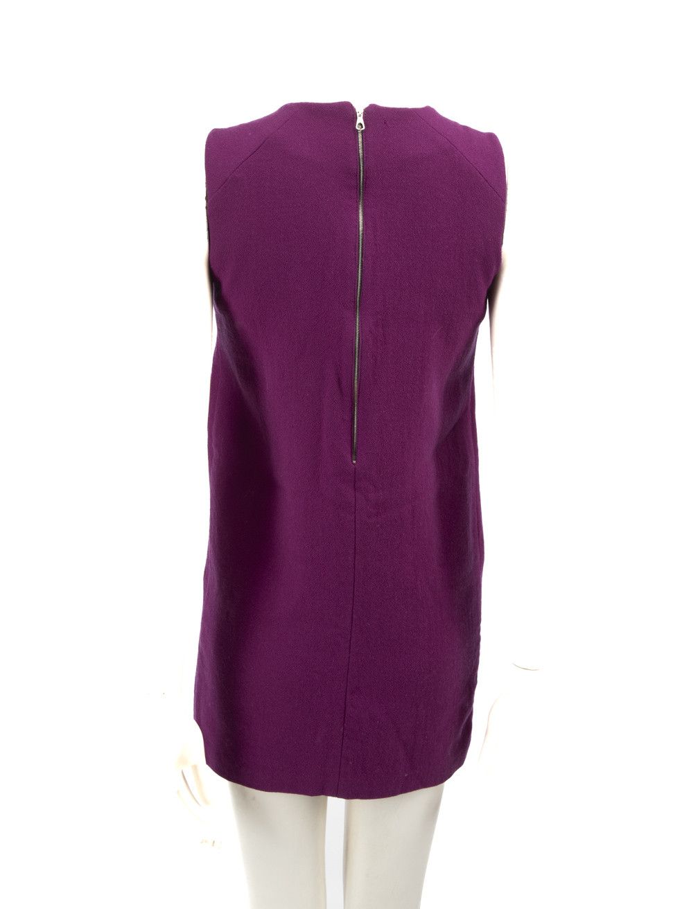 Acne Studios Purple Wool Crew Neck Mini Dress Size XS / US 0-2 / IT 36-38 - 3 Thumbnail