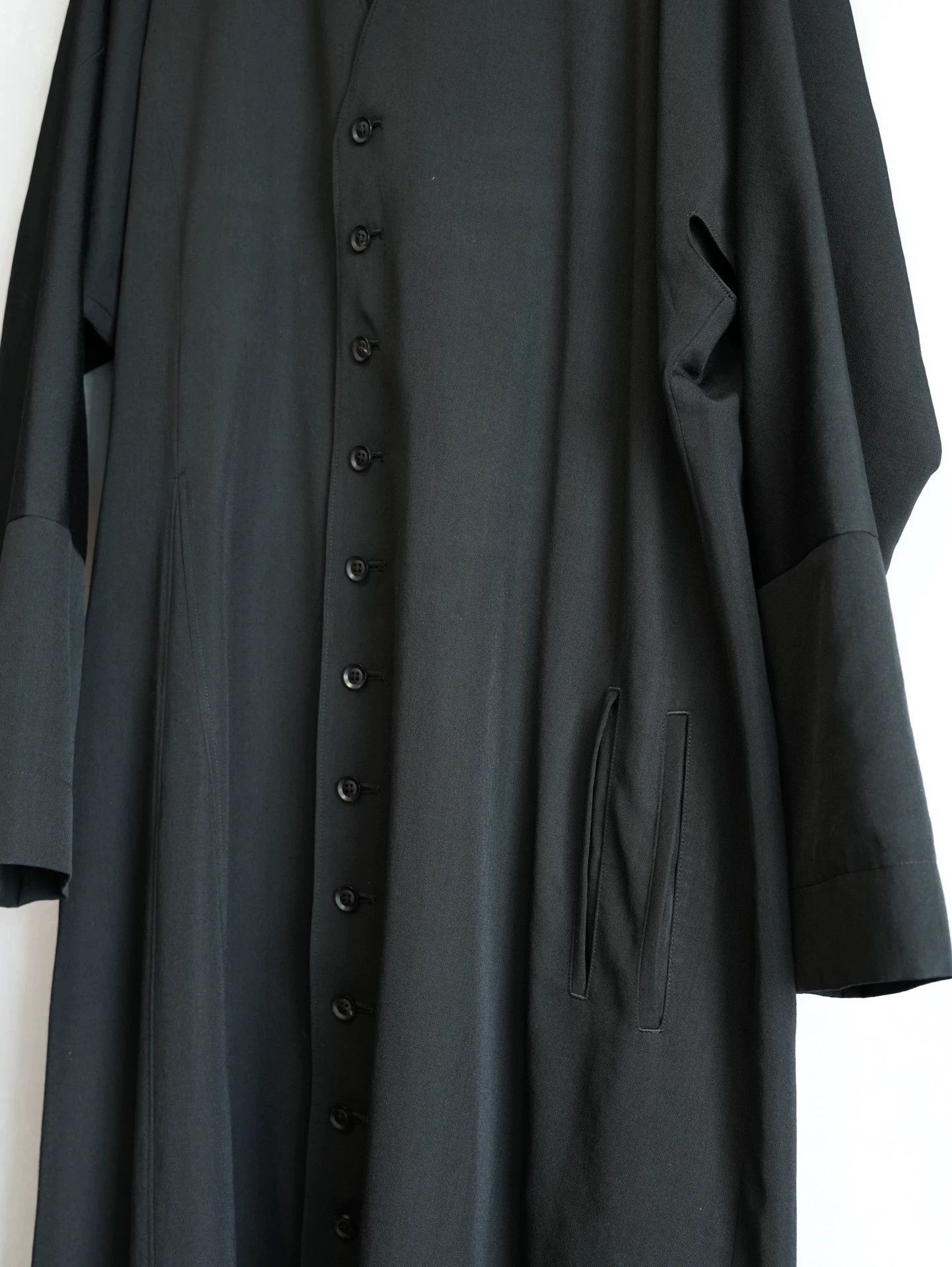 Yohji Yamamoto Yohji Yamamoto 18AW collarless multi button belt Tibetan robe coat Size US S / EU 44-46 / 1 - 5 Thumbnail