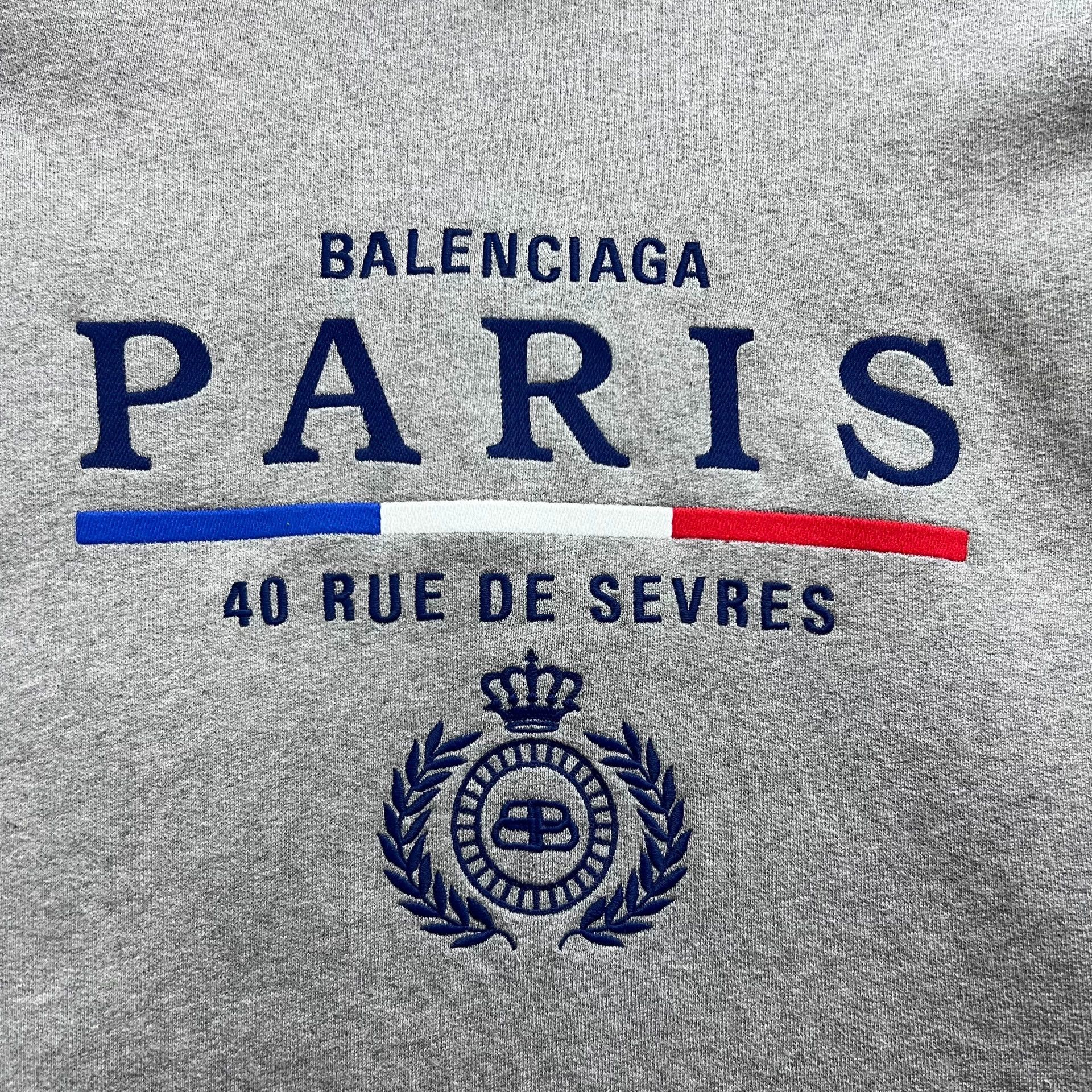 Balenciaga Balenciaga Grey Crown Wheat Ear Hoodie Size US S / EU 44-46 / 1 - 2 Thumbnail