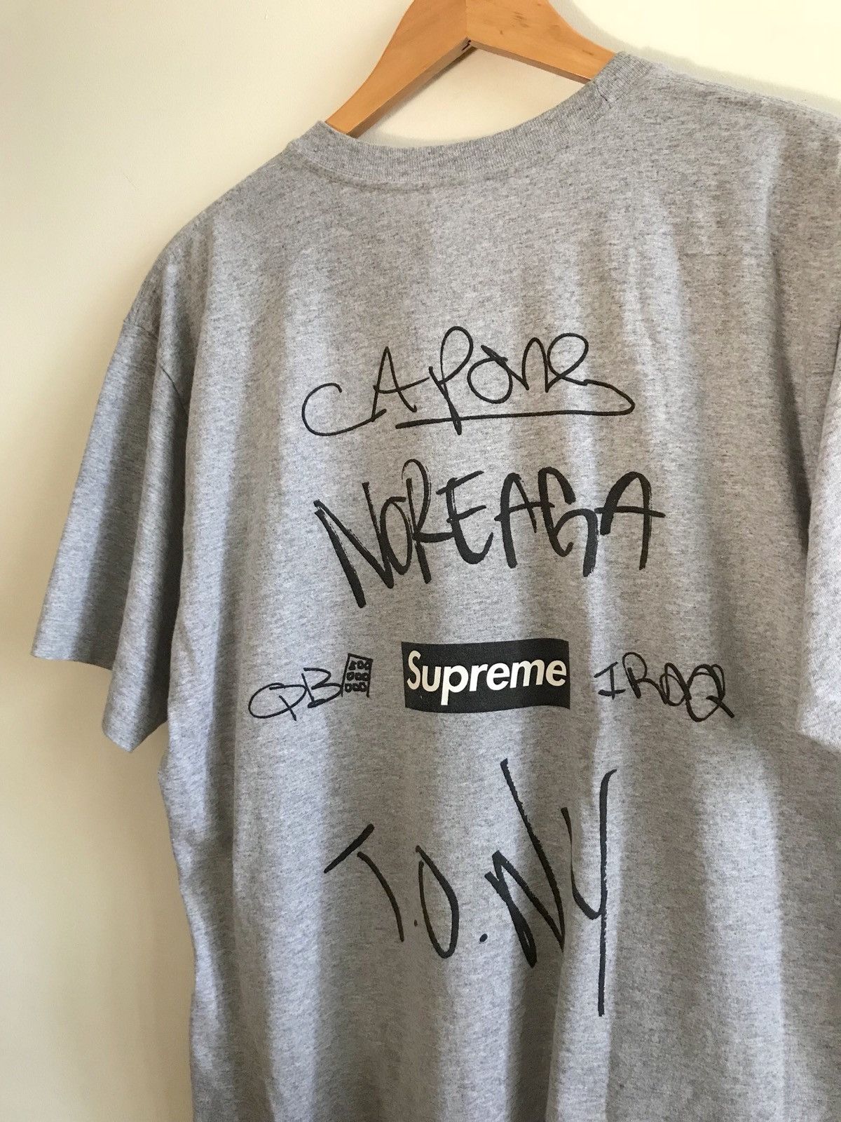 Supreme Steal! War Report Tee Heather Grey Capone N Noreaga 