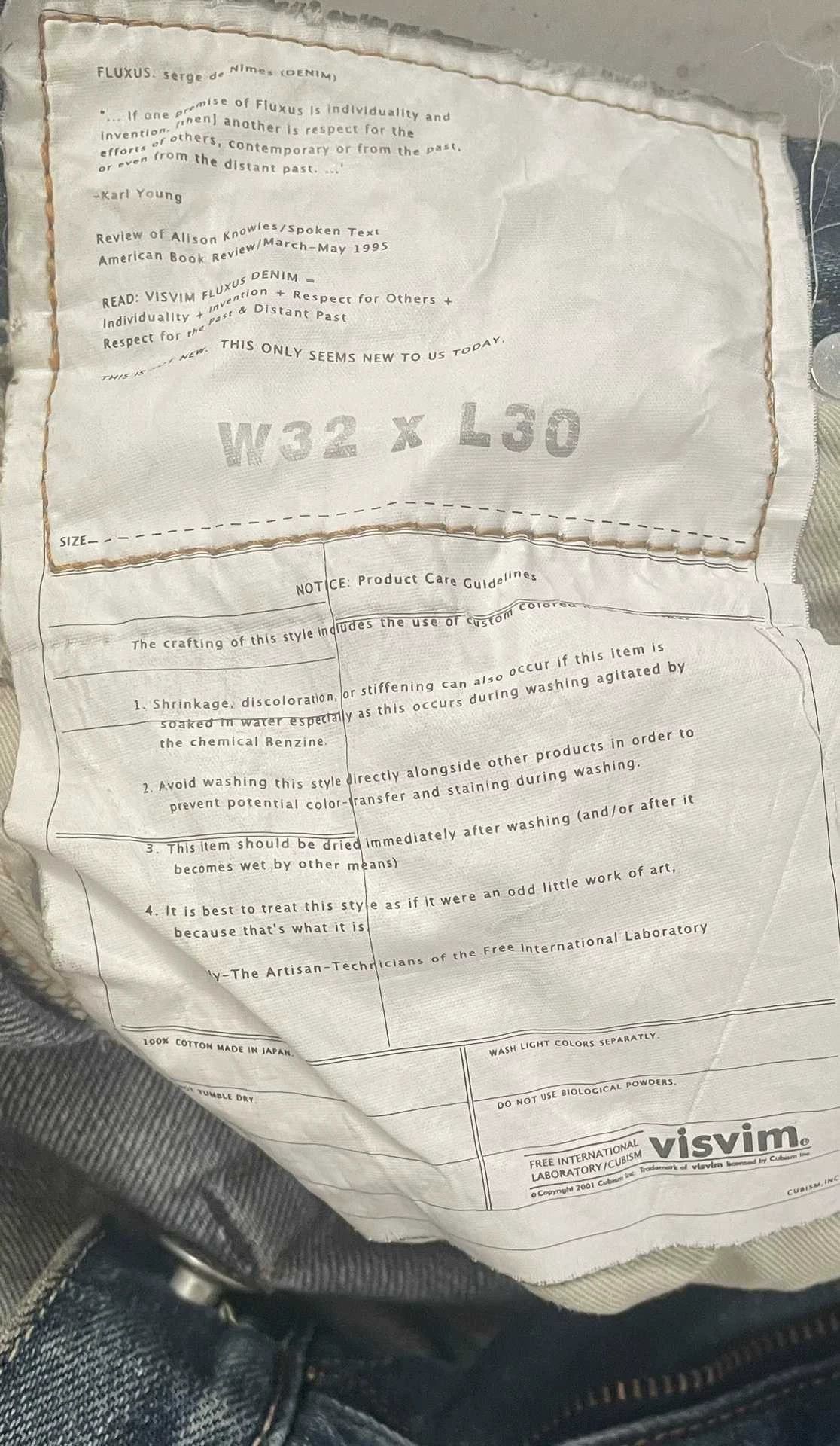 Visvim Visvim 03D3 original snakeskin old wash Size US 32 / EU 48 - 2 Thumbnail