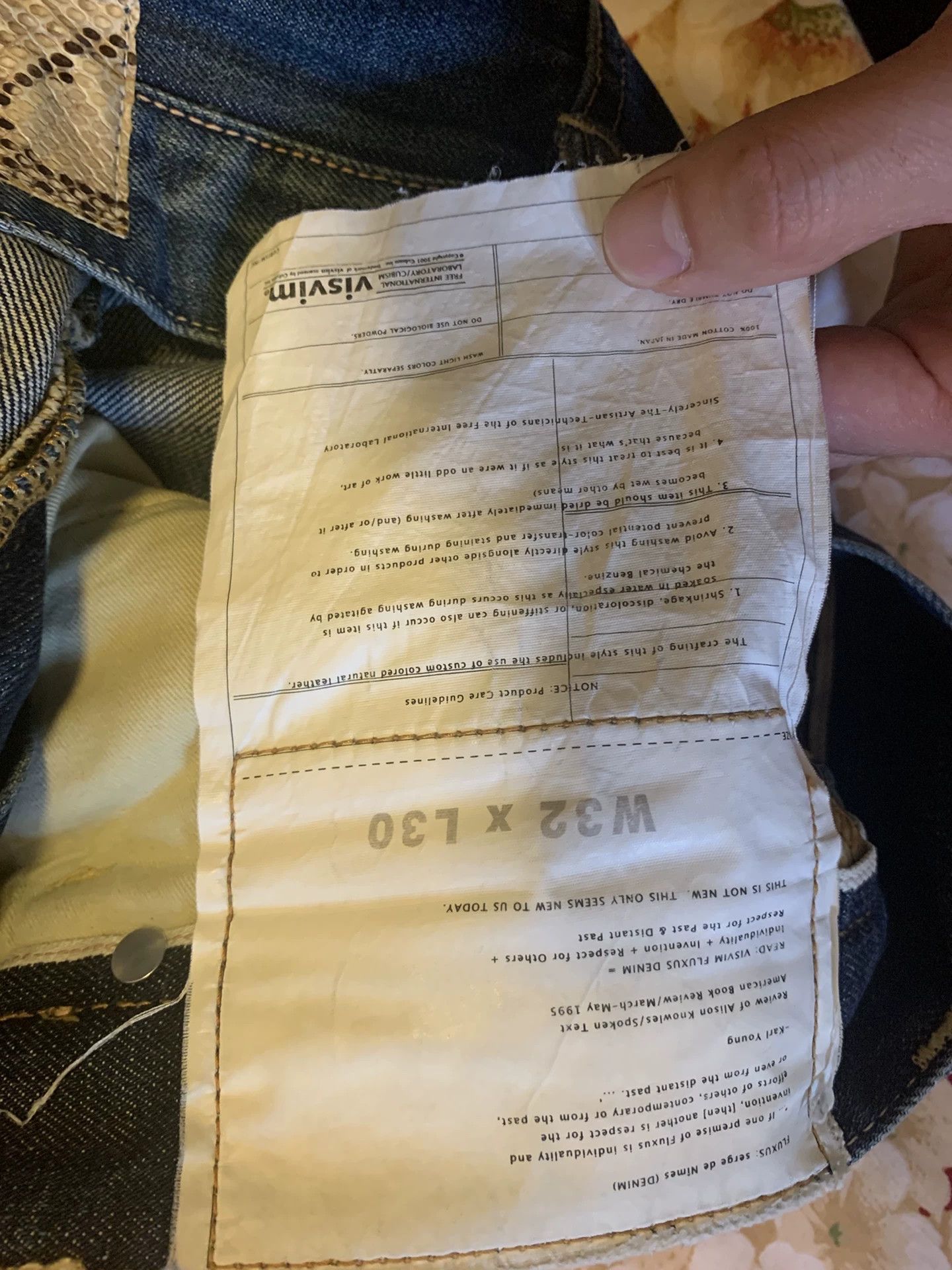 Visvim Visvim 03d25 Washed jeans f.i.l. Size US 32 / EU 48 - 6 Thumbnail
