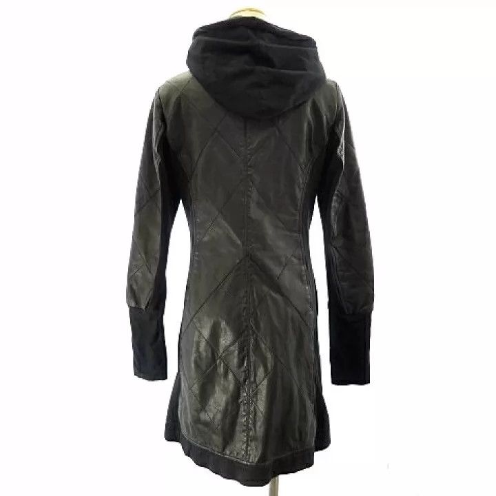 Jean Paul Gaultier Jean Paul Gaultier Cow leather spliced zipper hooded coat Size US L / EU 52-54 / 3 - 2 Thumbnail