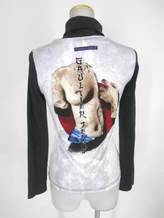 Jean Paul Gaultier Jean Paul Gaultier Wool blended stone turtleneck sweater Size US M / EU 48-50 / 2 - 2 Thumbnail