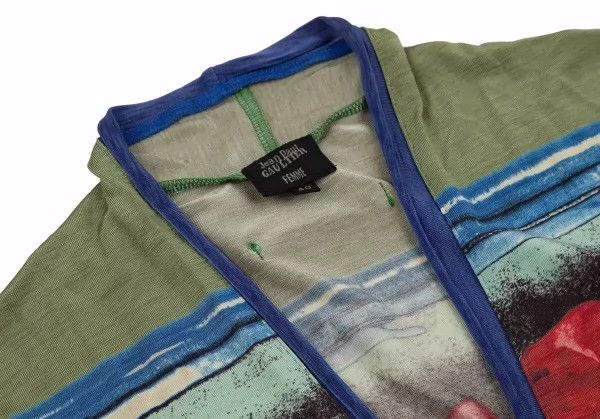 Jean Paul Gaultier Jean Paul Gaultier Rose print cardigan Size US M / EU 48-50 / 2 - 2 Thumbnail