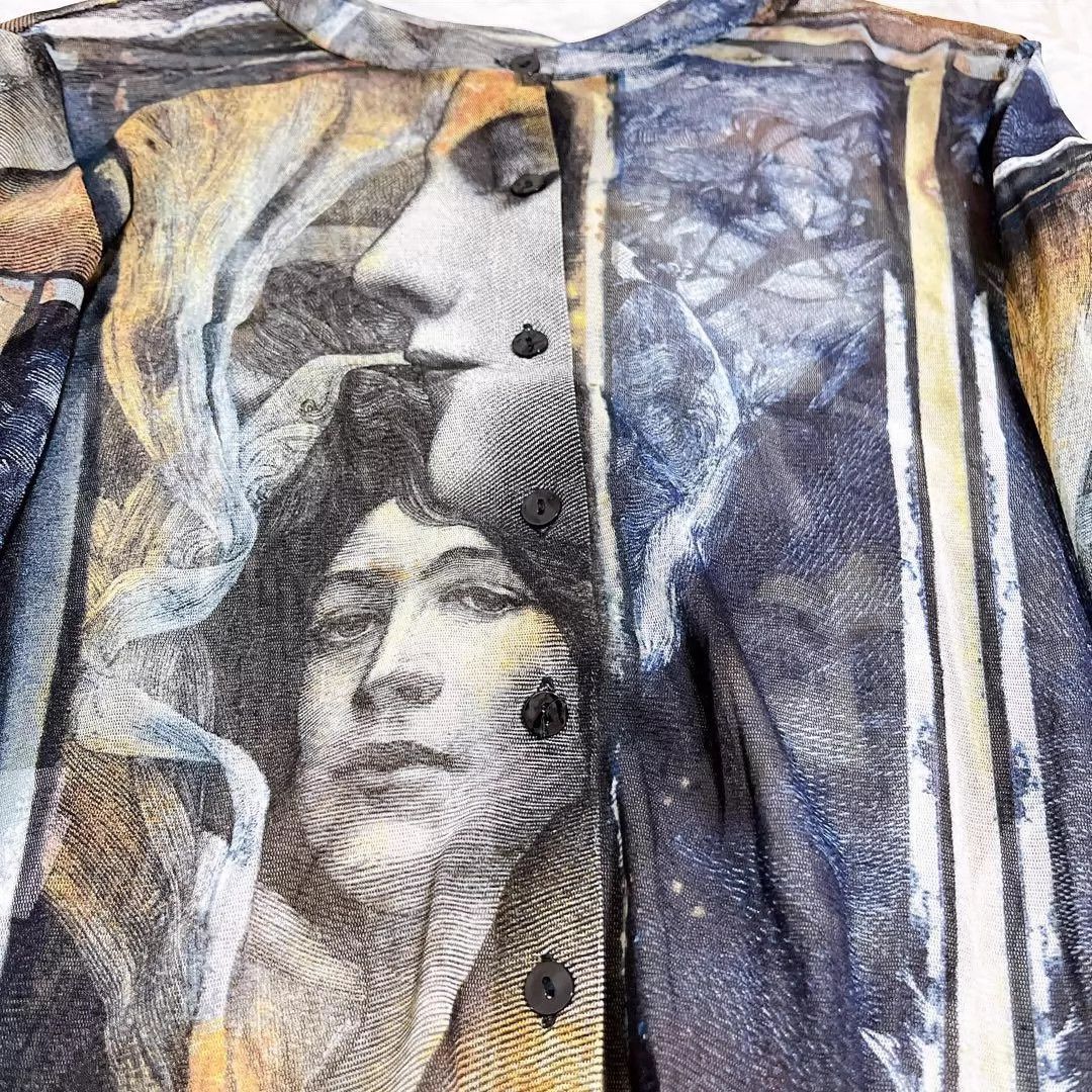 Jean Paul Gaultier Jean Paul Gaultier Religious painting portrait gauze clothing Size US M / EU 48-50 / 2 - 4 Thumbnail