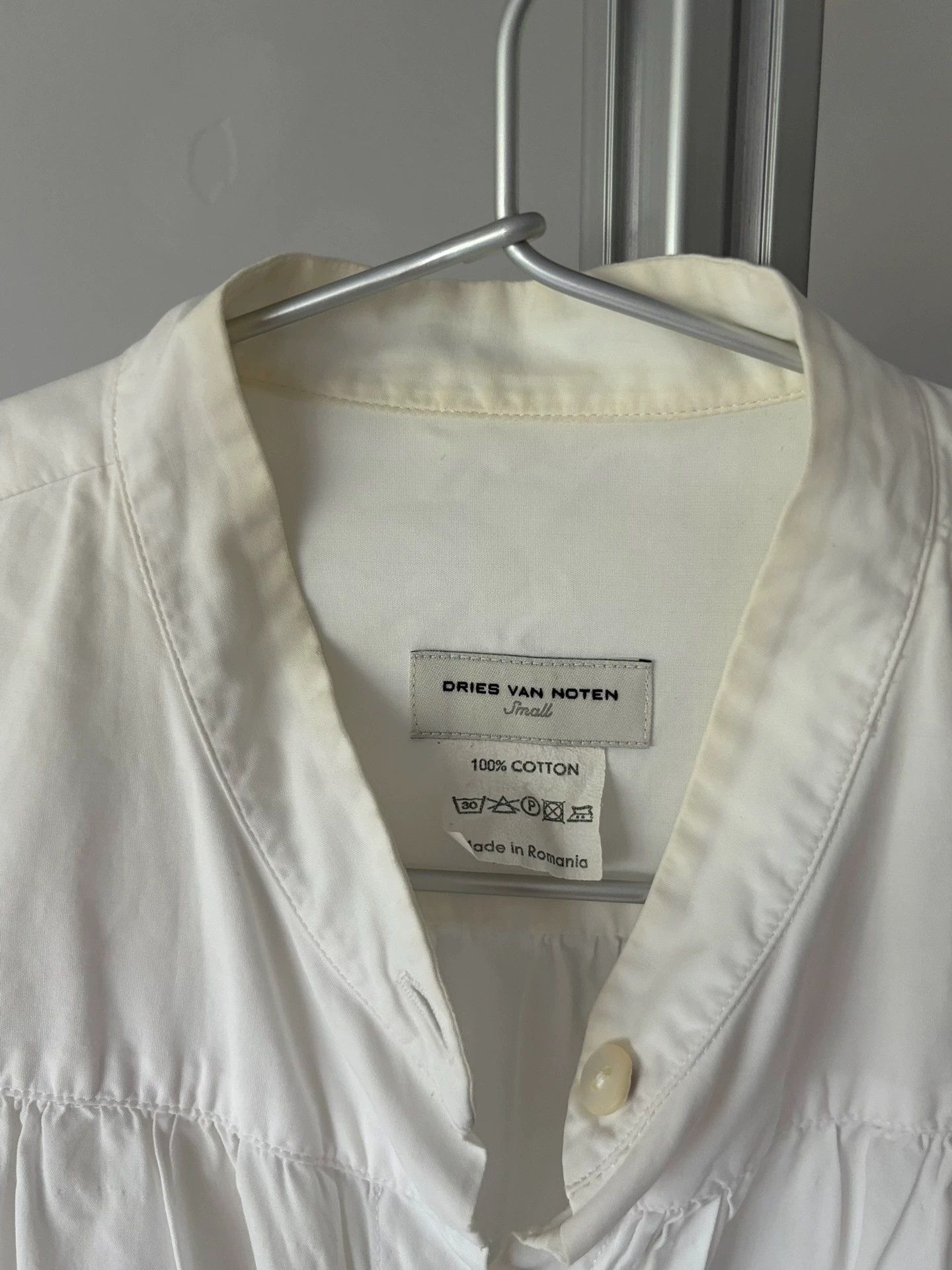 Dries Van Noten Dries van noten White cotton shirt Size US S / EU 44-46 / 1 - 3 Thumbnail