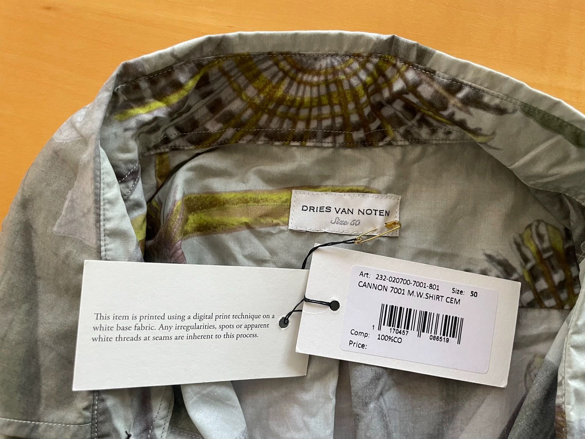 Dries Van Noten Dries van noten Men's Plant Printed Shirt Size US L / EU 52-54 / 3 - 4 Thumbnail