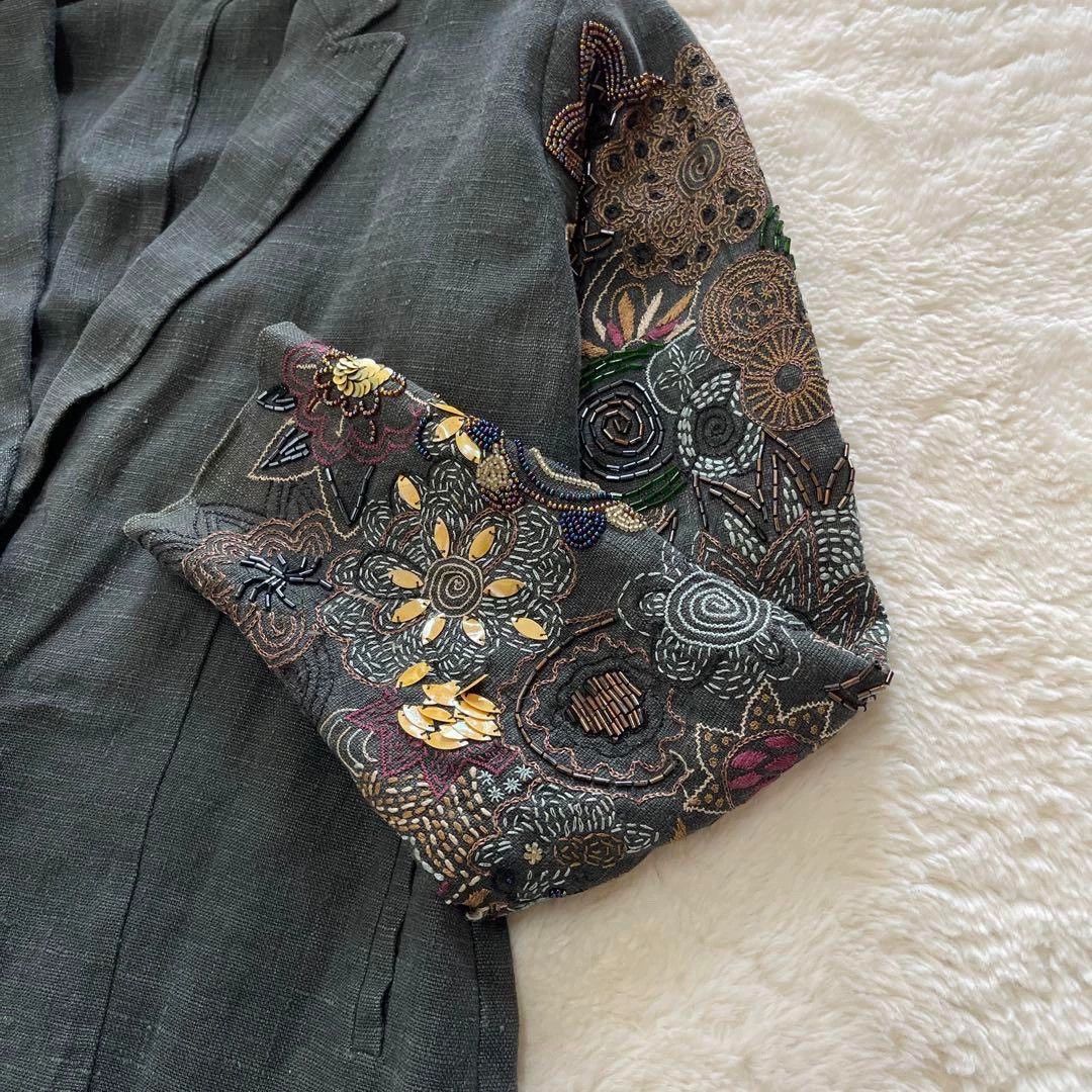 Dries Van Noten Dries van noten Embroidered linen coat Size US S / EU 44-46 / 1 - 5 Thumbnail