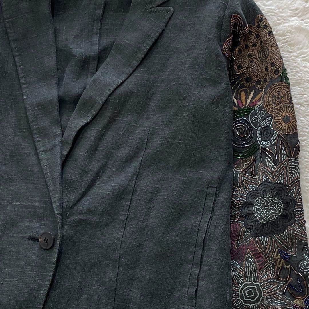 Dries Van Noten Dries van noten Embroidered linen coat Size US S / EU 44-46 / 1 - 4 Thumbnail