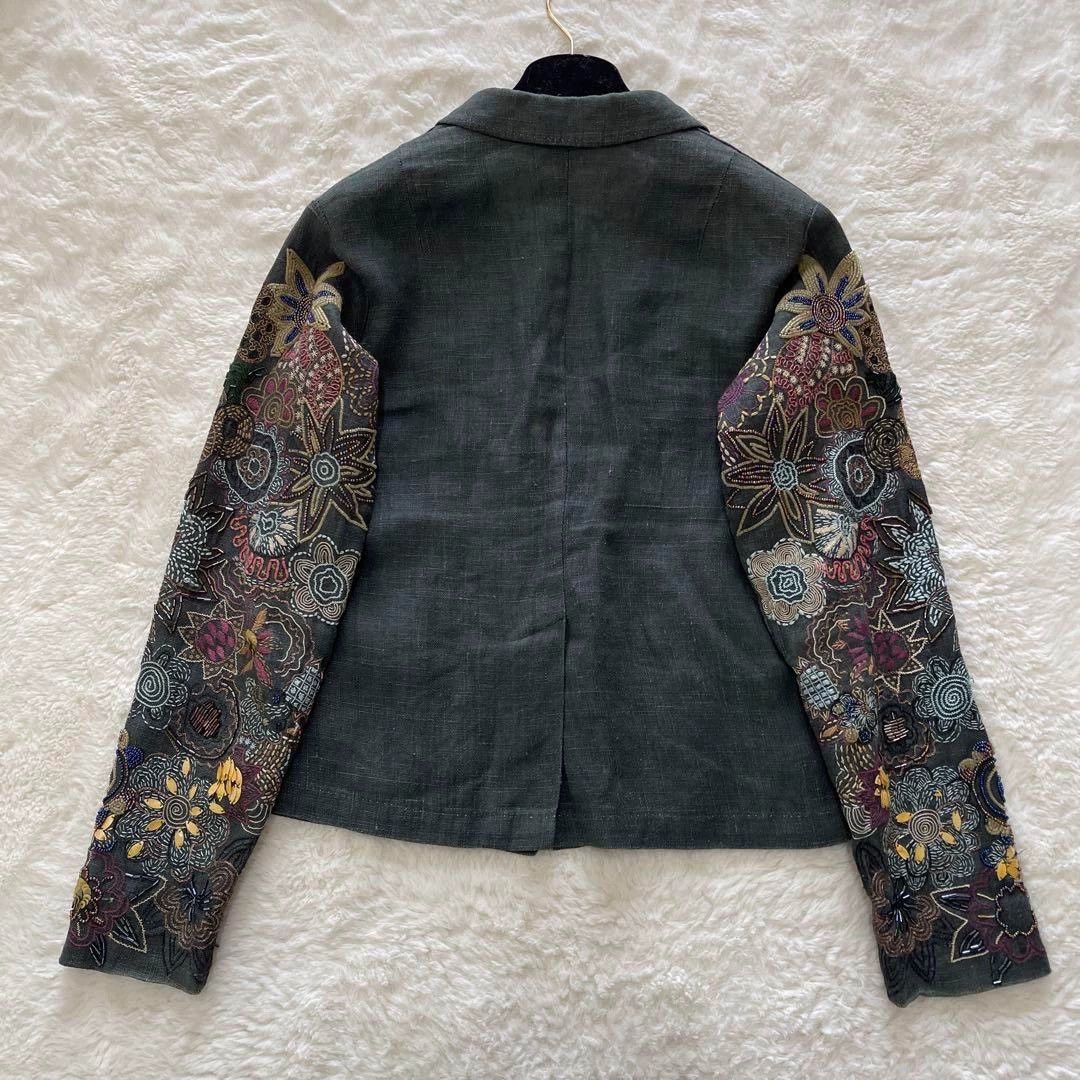 Dries Van Noten Dries van noten Embroidered linen coat Size US S / EU 44-46 / 1 - 2 Thumbnail