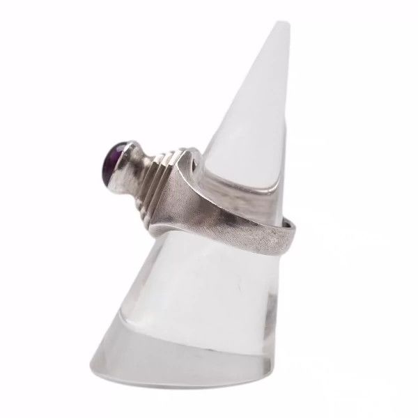 Jean Paul Gaultier Jean Paul Gaultier Purple stone decoration 925 silver ring Size ONE SIZE - 2 Thumbnail
