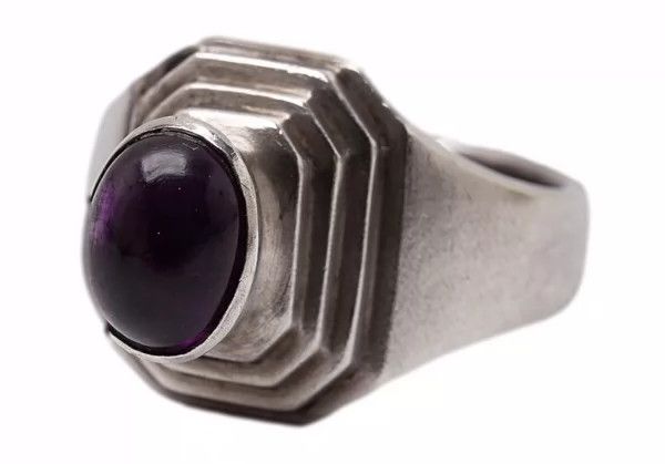 Jean Paul Gaultier Jean Paul Gaultier Purple stone decoration 925 silver ring Size ONE SIZE - 5 Thumbnail