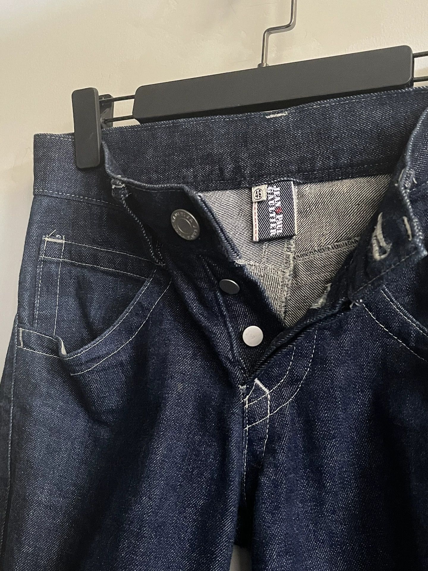 Jean Paul Gaultier Jean Paul Gaultier Wide-leg micro-pull jeans Size US 30 / EU 46 - 3 Thumbnail