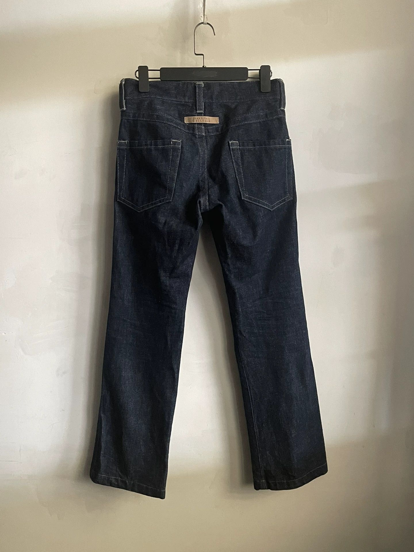 Jean Paul Gaultier Jean Paul Gaultier Wide-leg micro-pull jeans Size US 30 / EU 46 - 4 Thumbnail