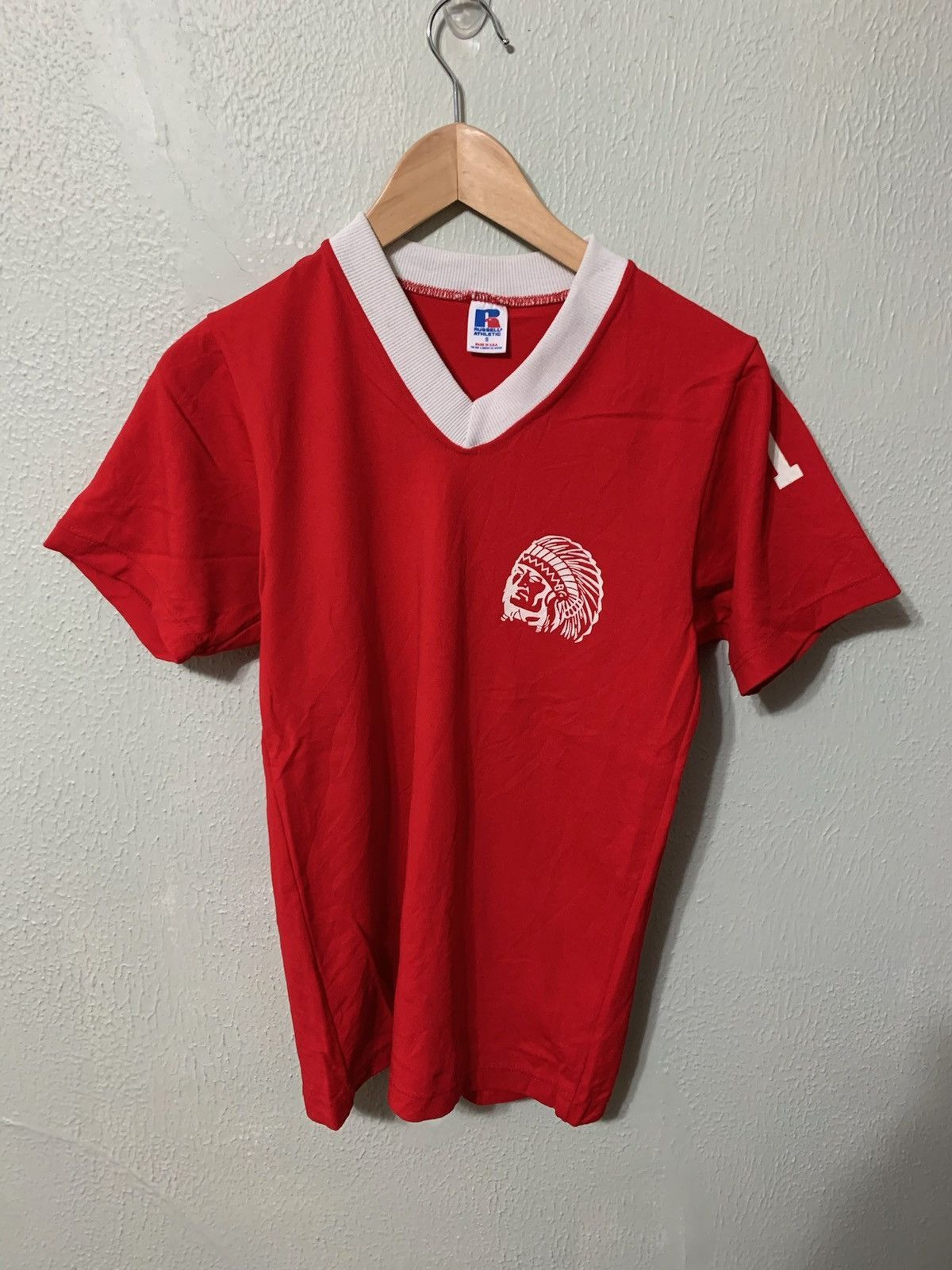 Vintage Vintage 1980s Russell Athletics Jersey Size US S / EU 44-46 / 1 - 4 Thumbnail