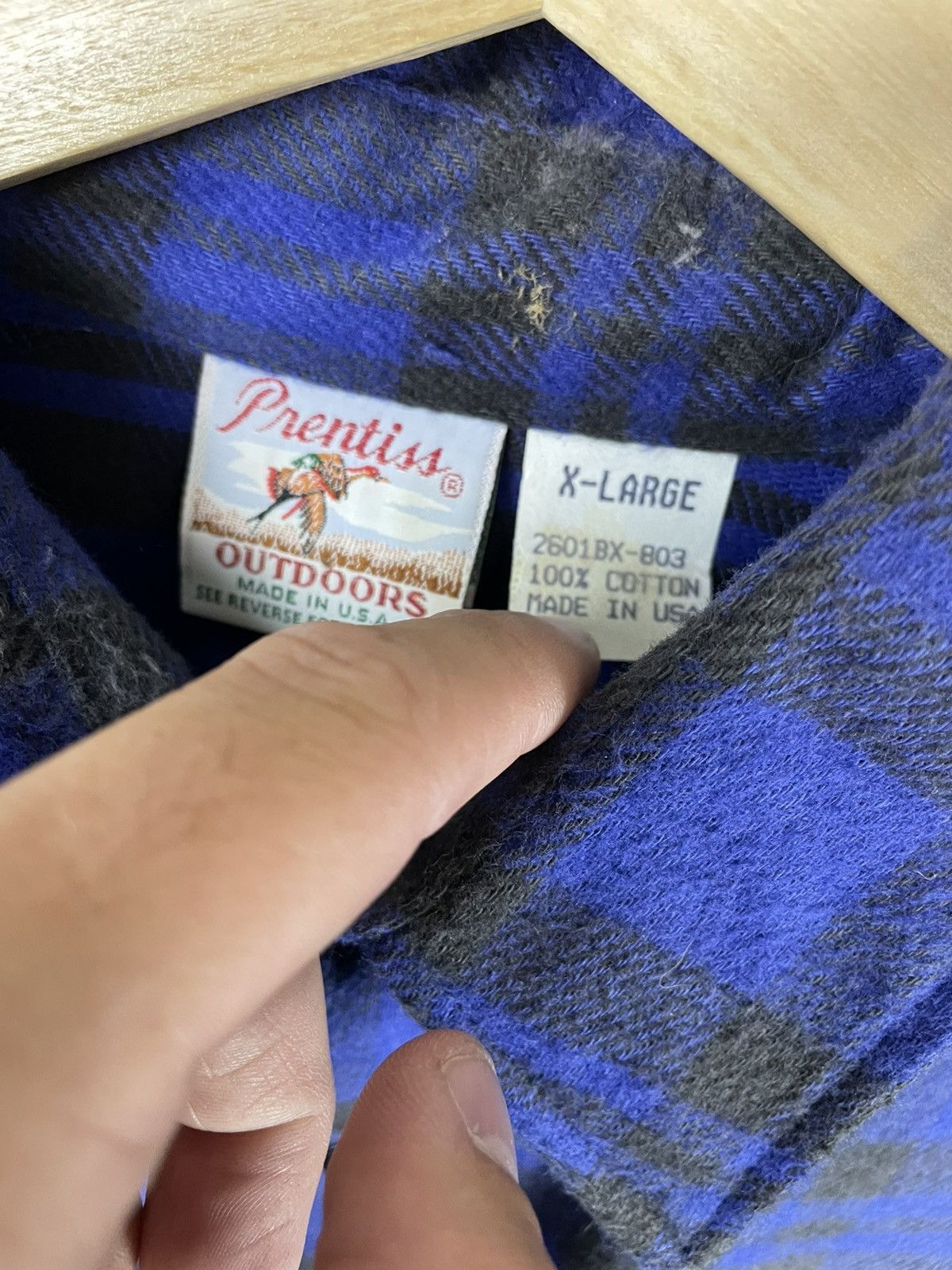 Vintage Vintage Blue/Black Plaid Shirt Size US XL / EU 56 / 4 - 2 Thumbnail