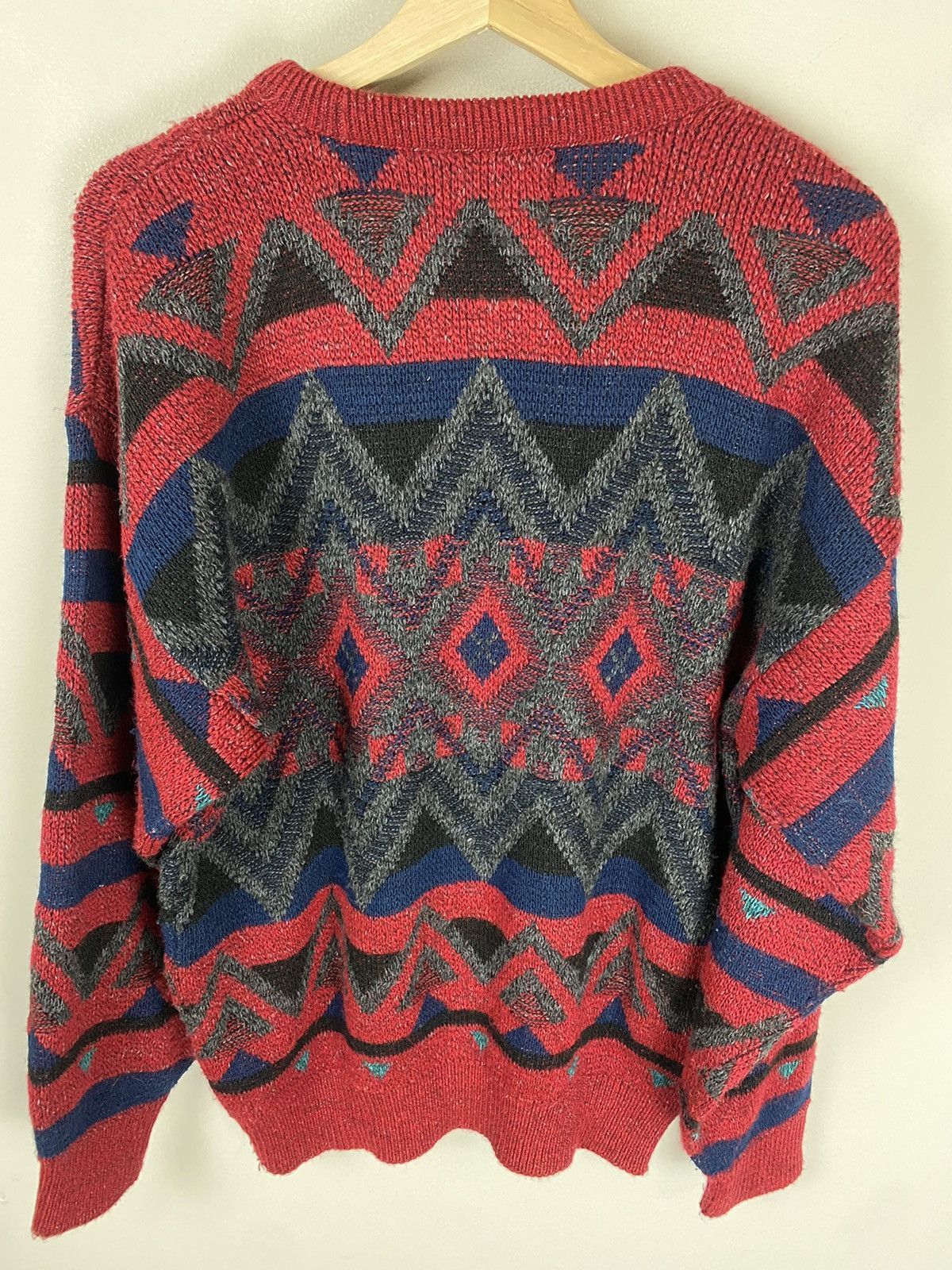 Vintage Vintage Aztec Mountain Knit Sweater Size US L / EU 52-54 / 3 - 3 Thumbnail