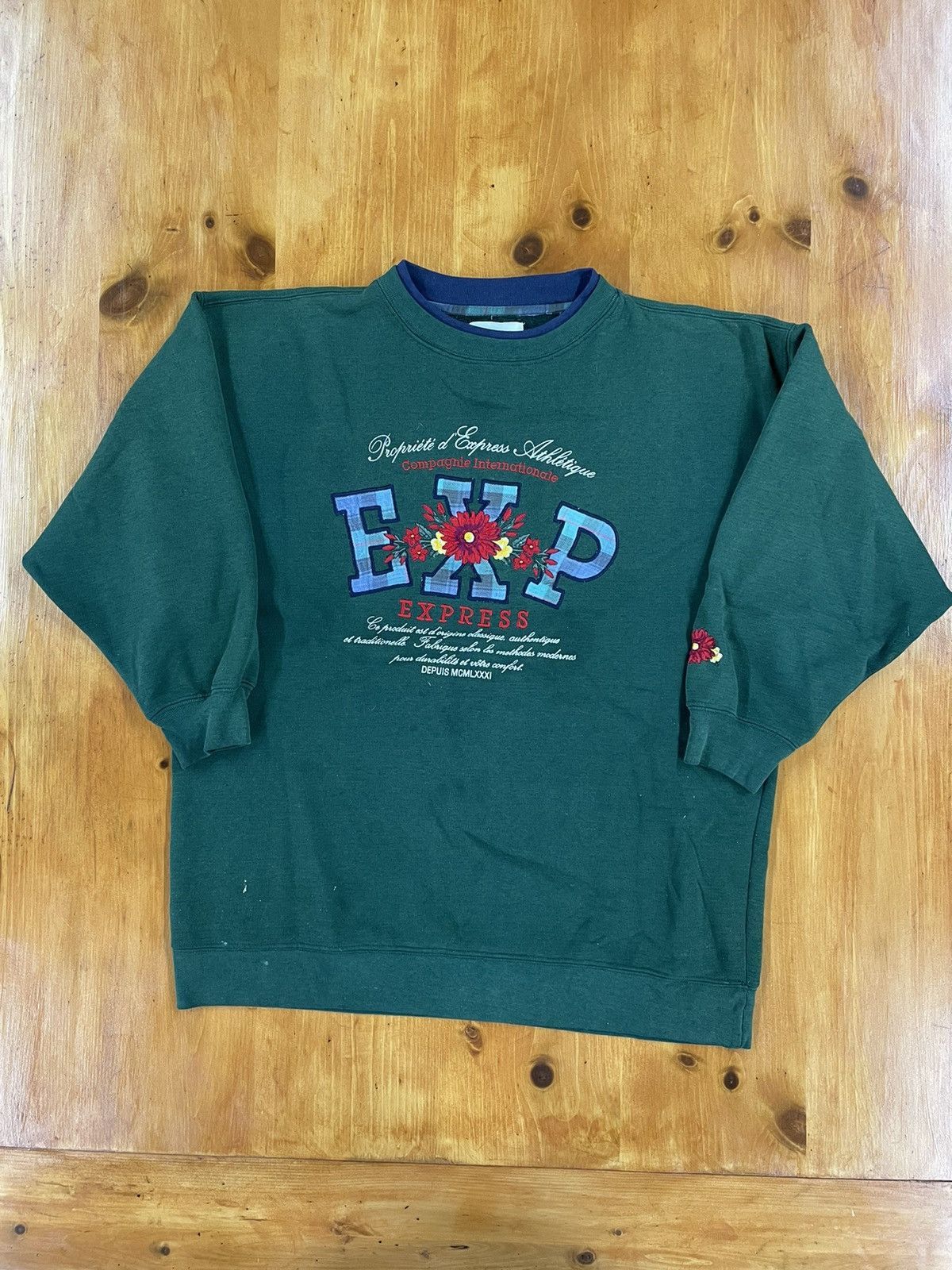 Vintage Vintage Crewneck Express Floral EXP Oversized Vintage Sweatshirt Size US M / EU 48-50 / 2 - 3 Thumbnail