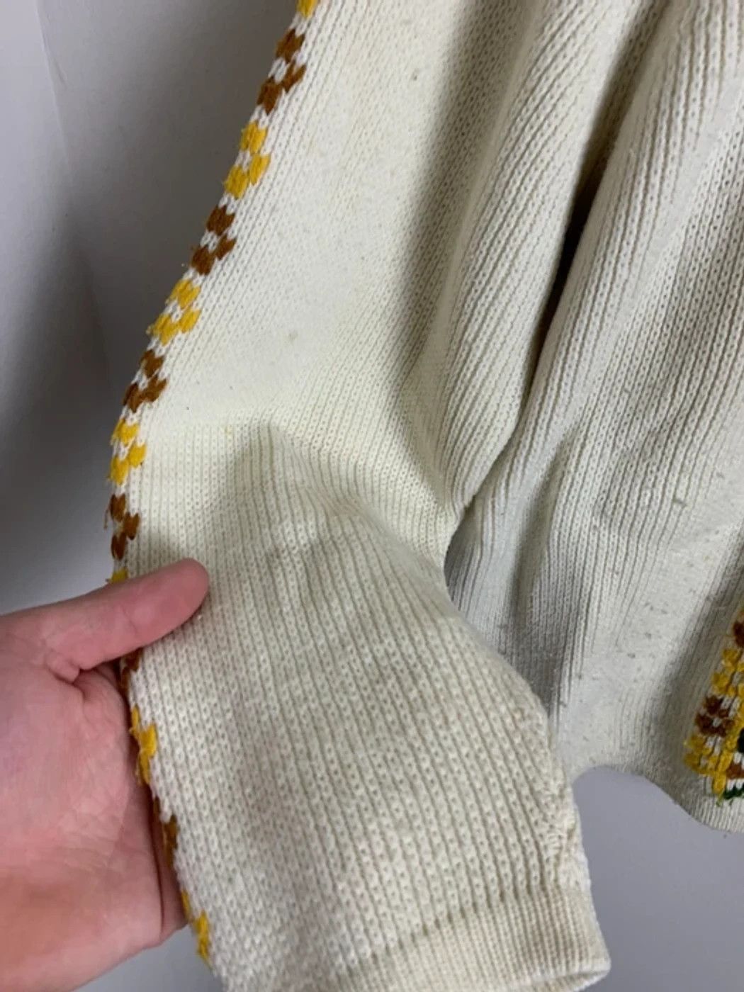 Vintage Vintage Daisy Chain Cable Knit Sweater Size US S / EU 44-46 / 1 - 2 Thumbnail