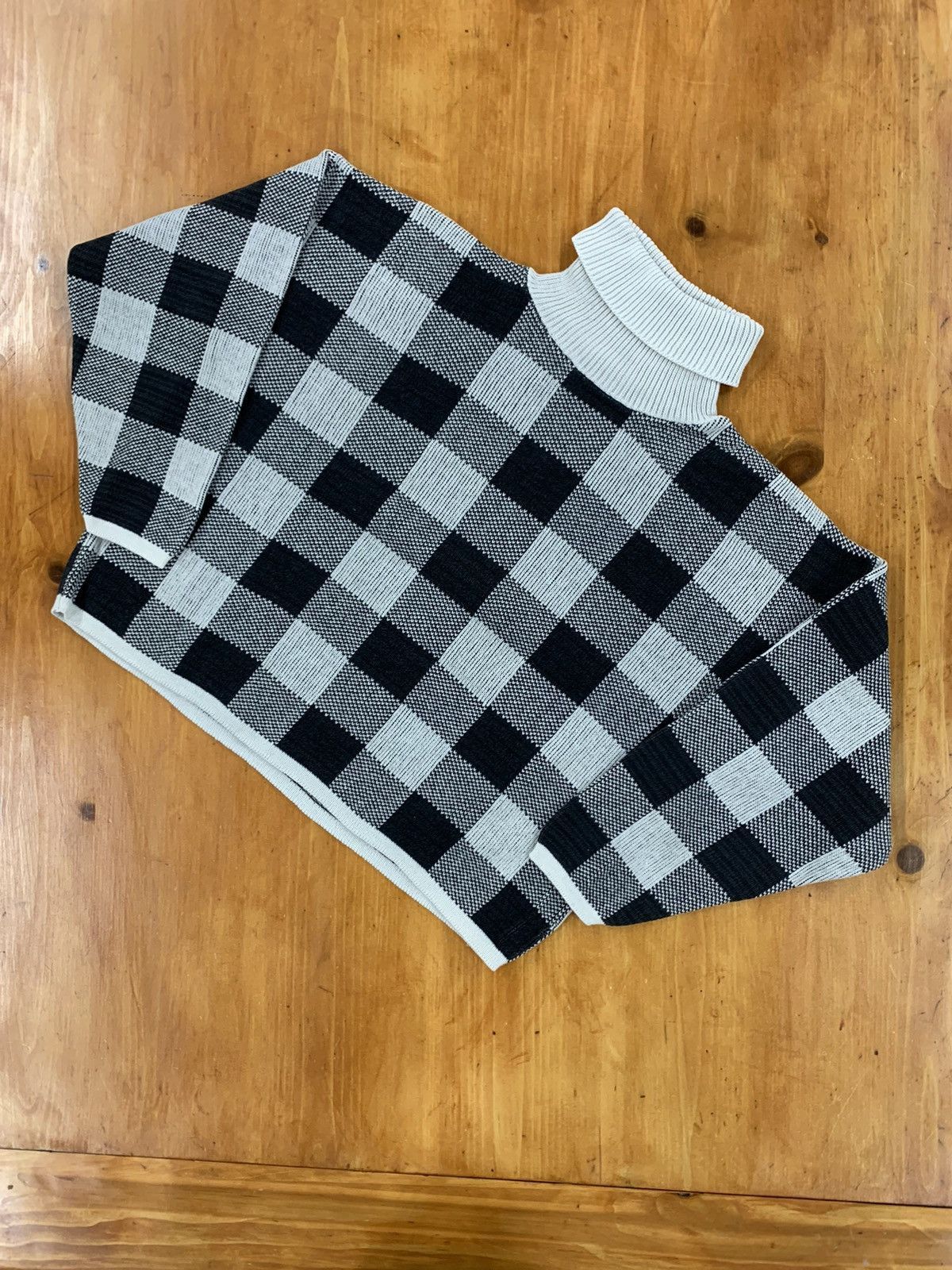 Vintage Vintage Blue Morgan Checkerboard Knit sweater Size US M / EU 48-50 / 2 - 3 Thumbnail