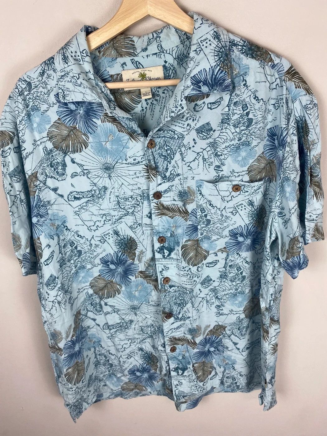 Vintage Vintage Island Map Hawaiian Shirt Size US L / EU 52-54 / 3 - 3 Thumbnail