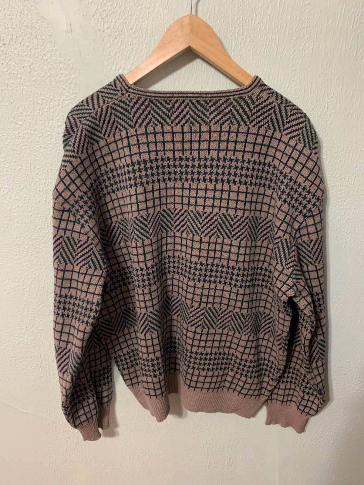Other Vintage Taupe Art Knit Sweater Size US L / EU 52-54 / 3 - 2 Thumbnail